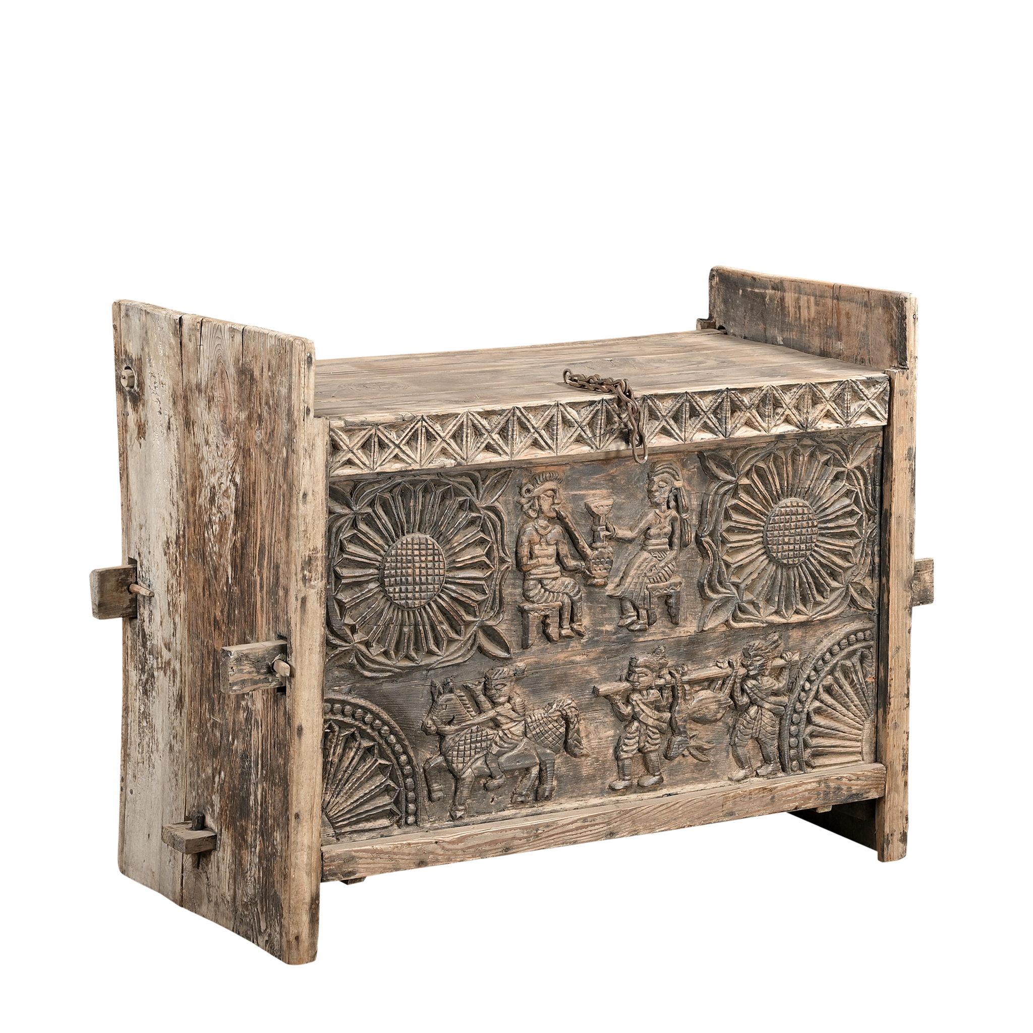Sandook - Ancien coffre de l'Himachal n°11