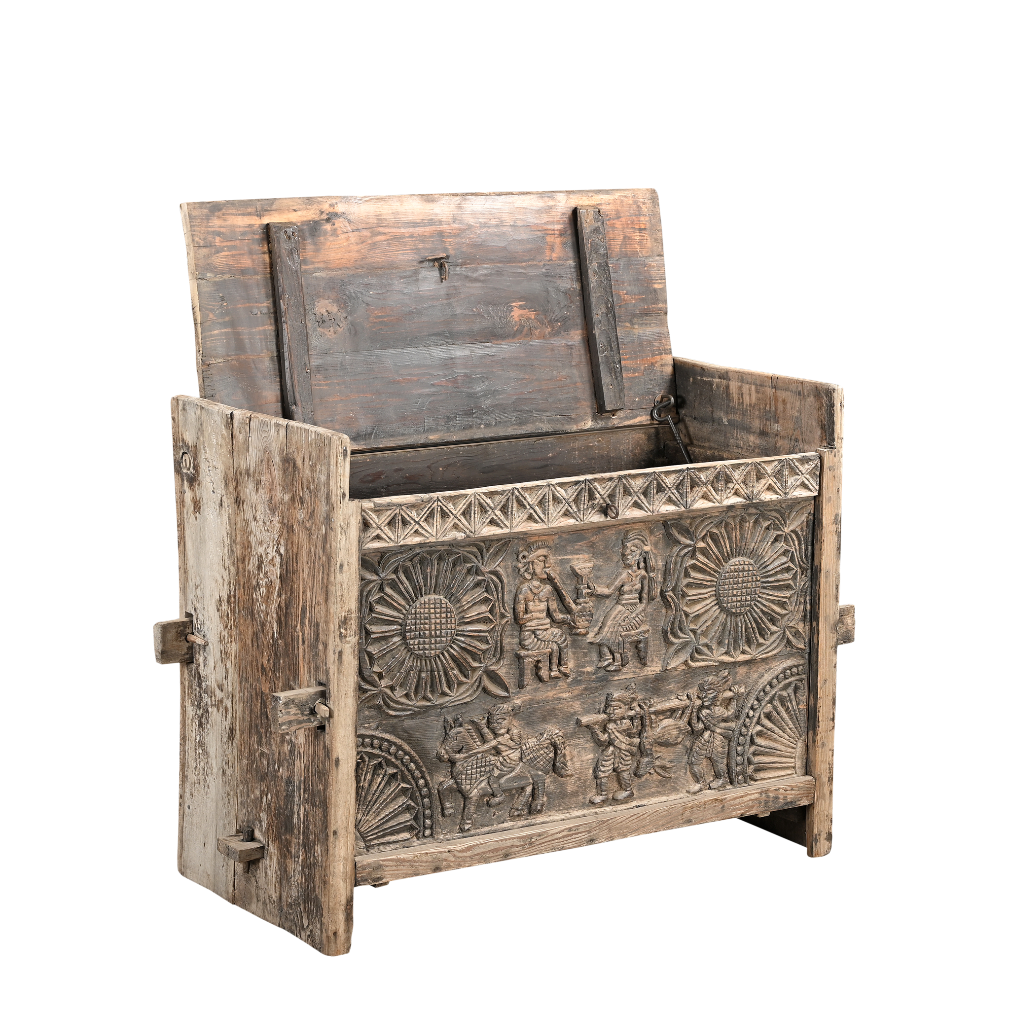 Sandook - Ancien coffre de l'Himachal n°11