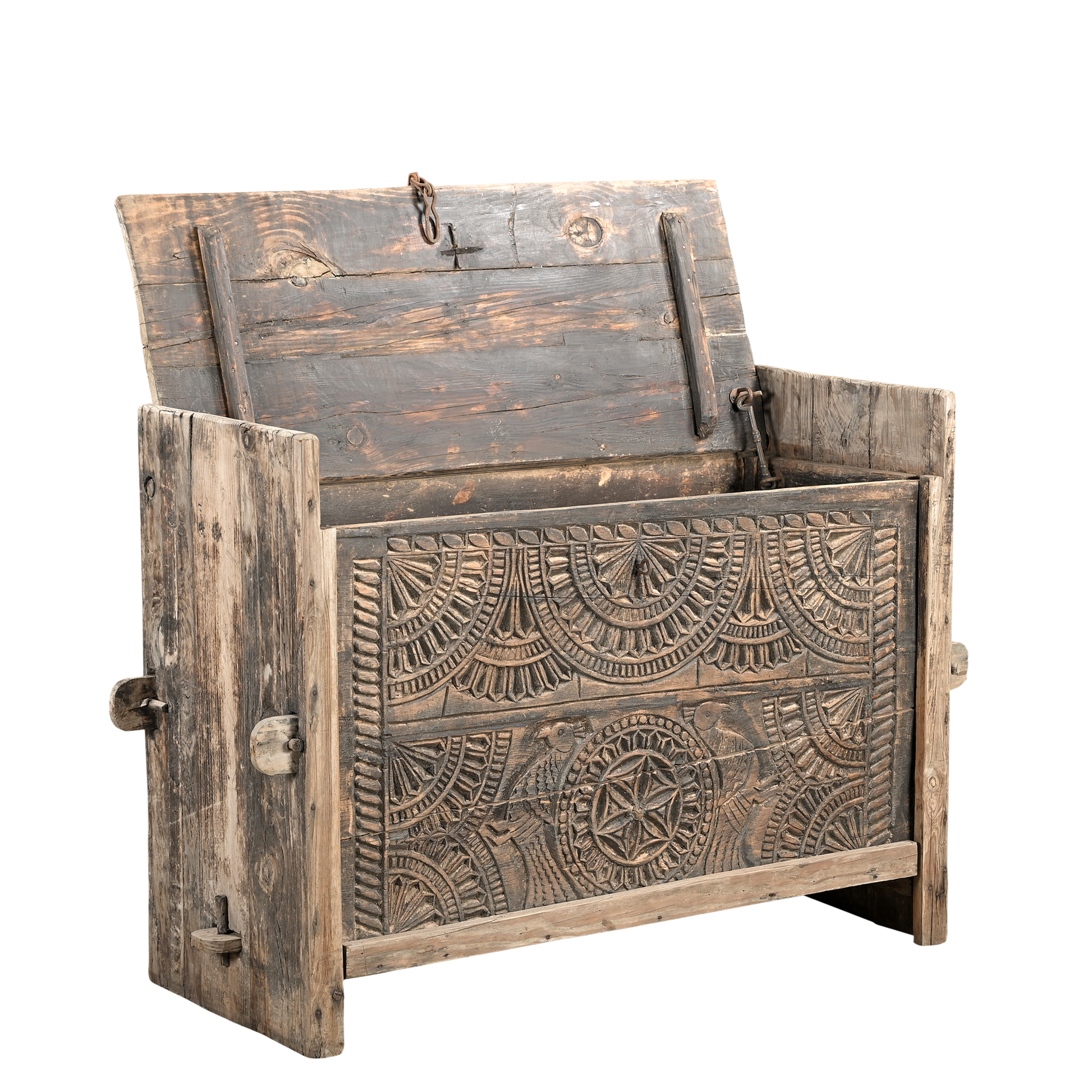 Sandook - Ancien coffre de l'Himachal n°6
