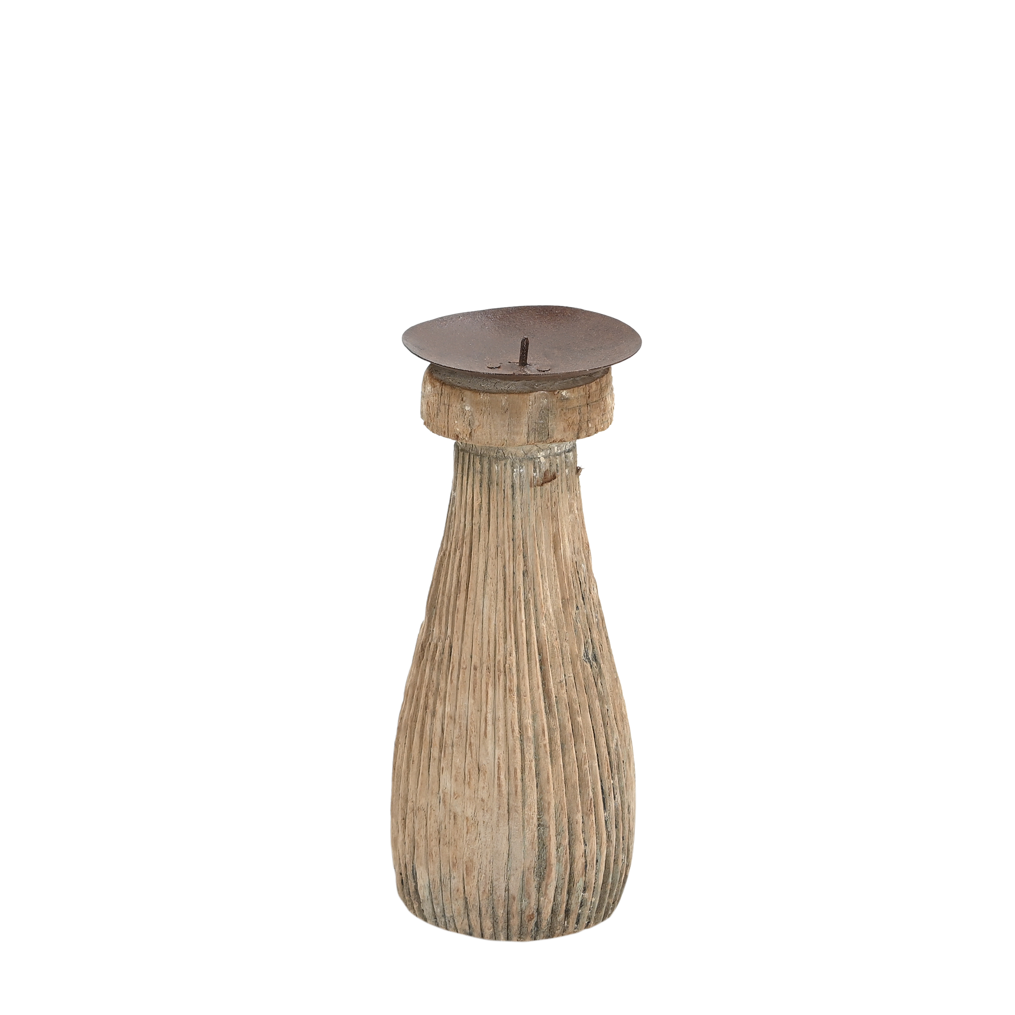 Momabatti - Bougeoir en bois clair sculpté nº4