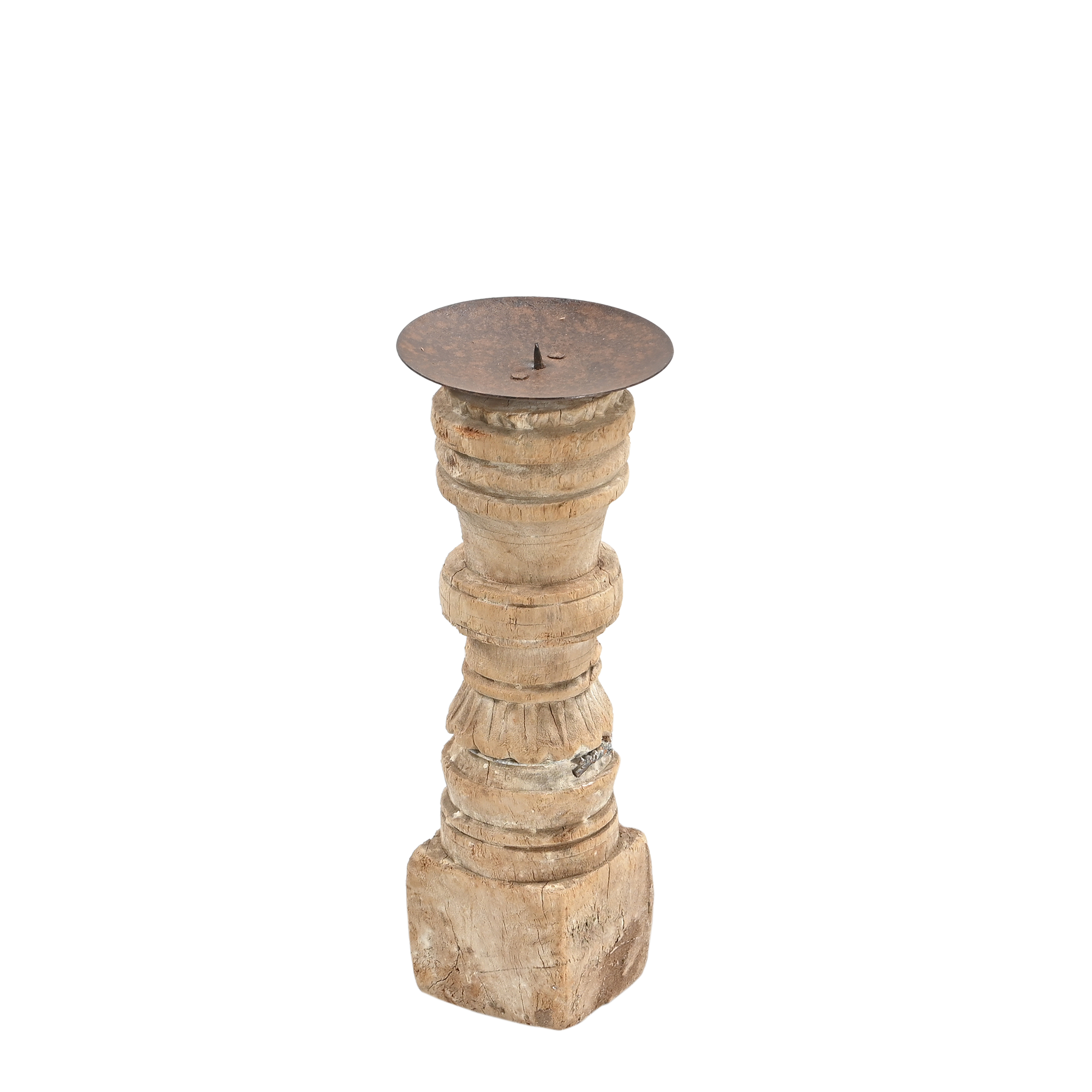 Momabatti - Bougeoir en bois clair sculpté nº171