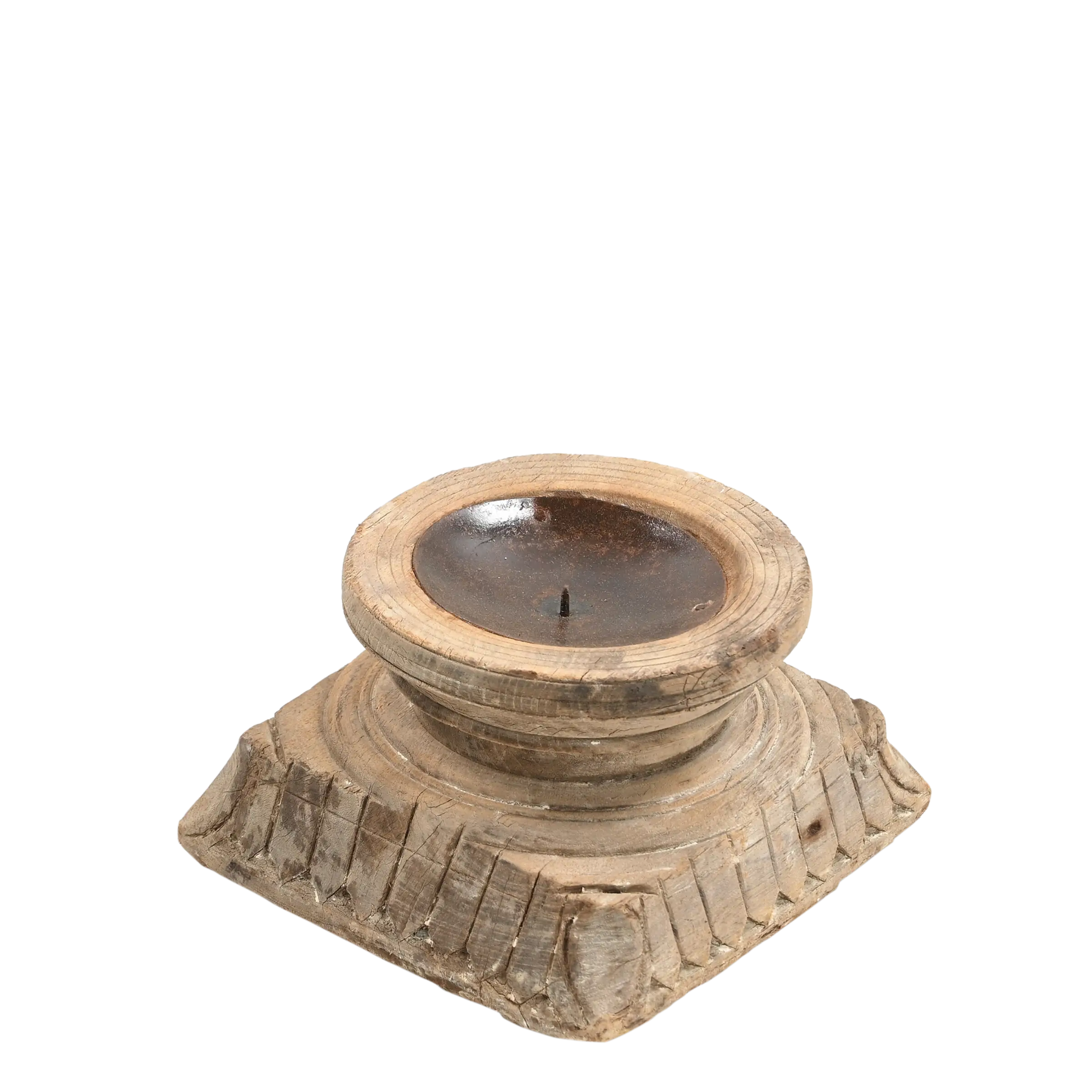 Bijani - Bougeoir en bois ancien n°57