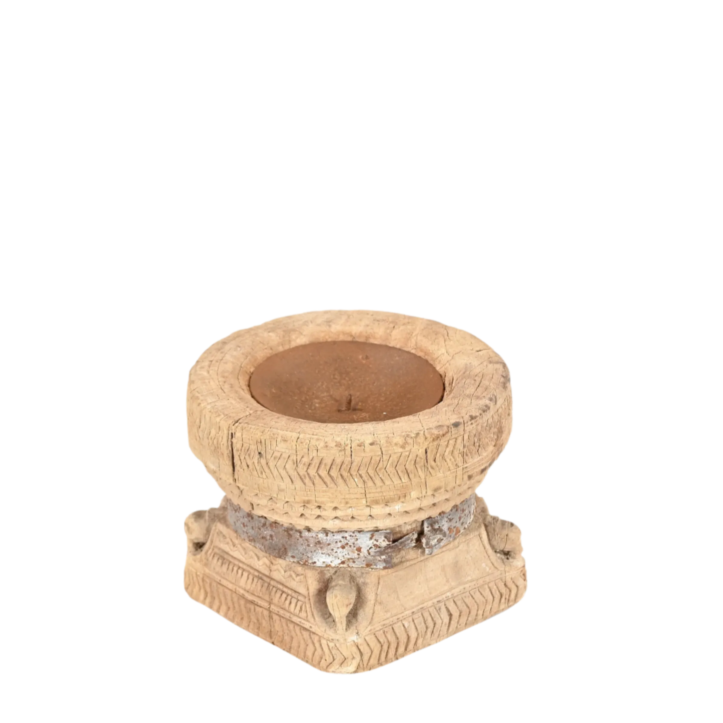 Bijani - Bougeoir indien en bois n°27