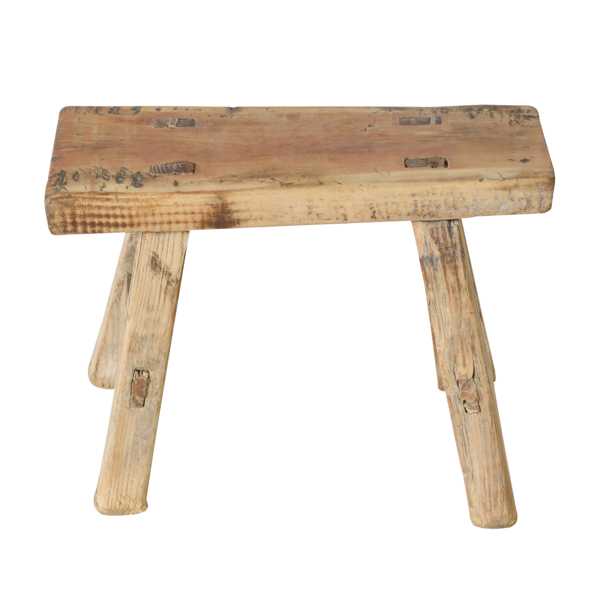 Nuo - Mini tabouret ancien en orme n°49