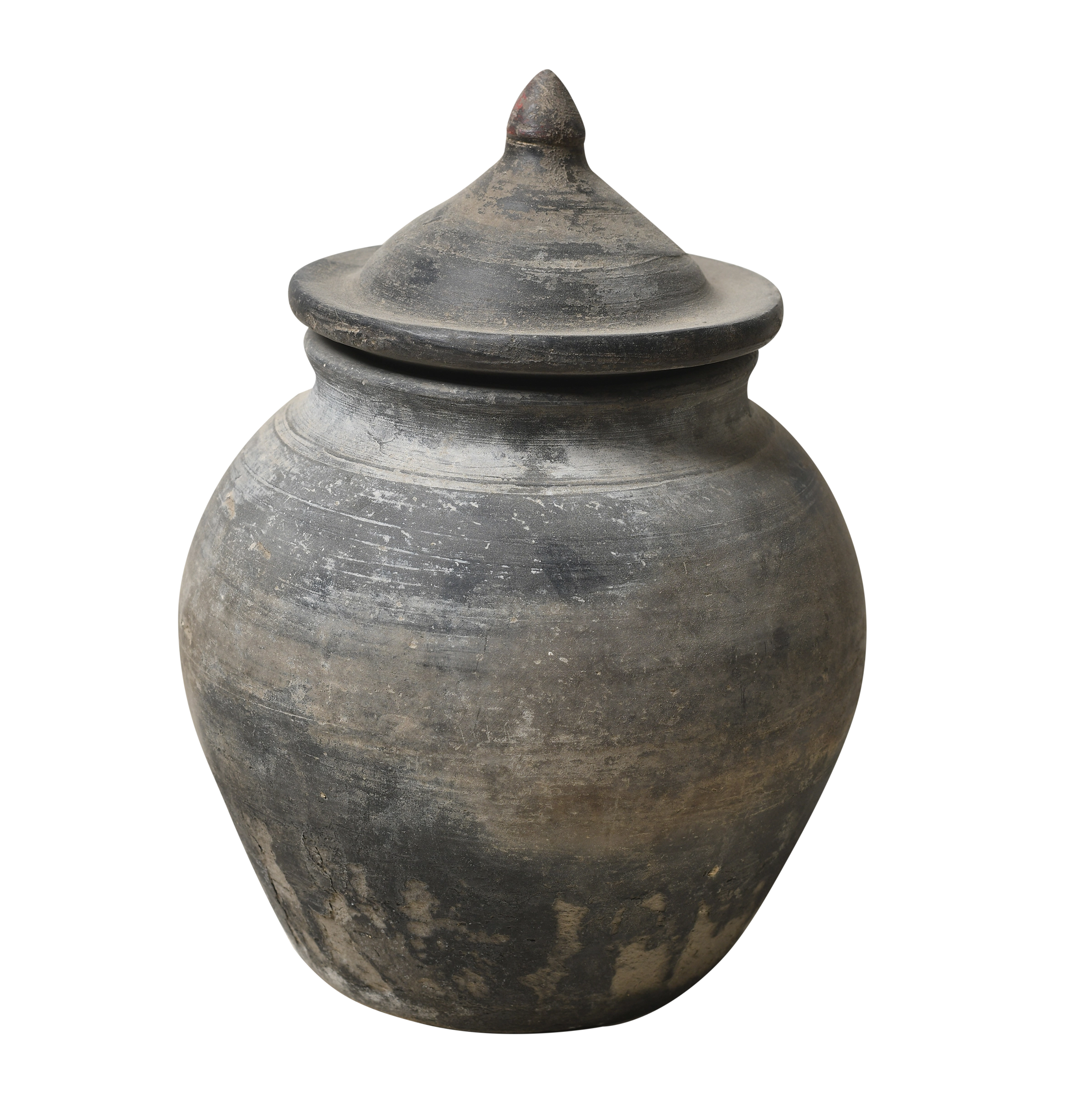 Yuxi - Pot utilitaire chinois gris à couvercle n°17
