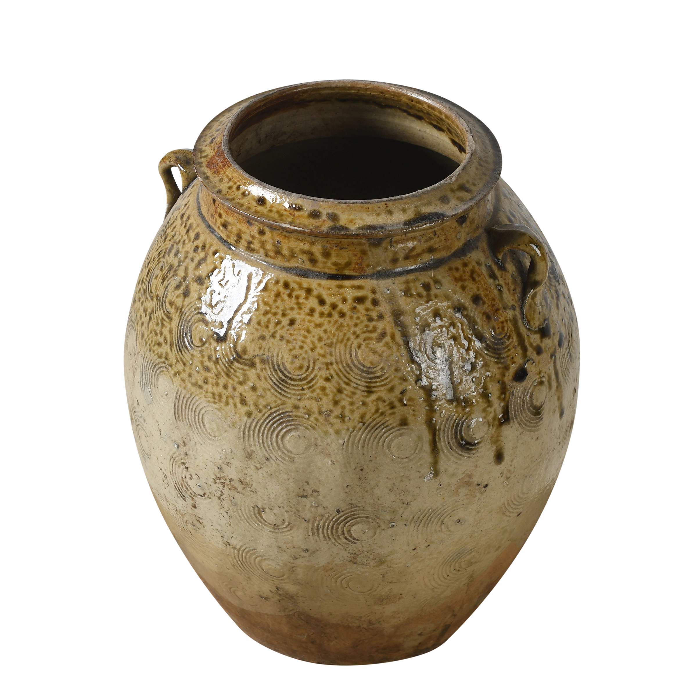 Zhenli – Pot ancien en grès à motifs concentriques n°12 - vue 2