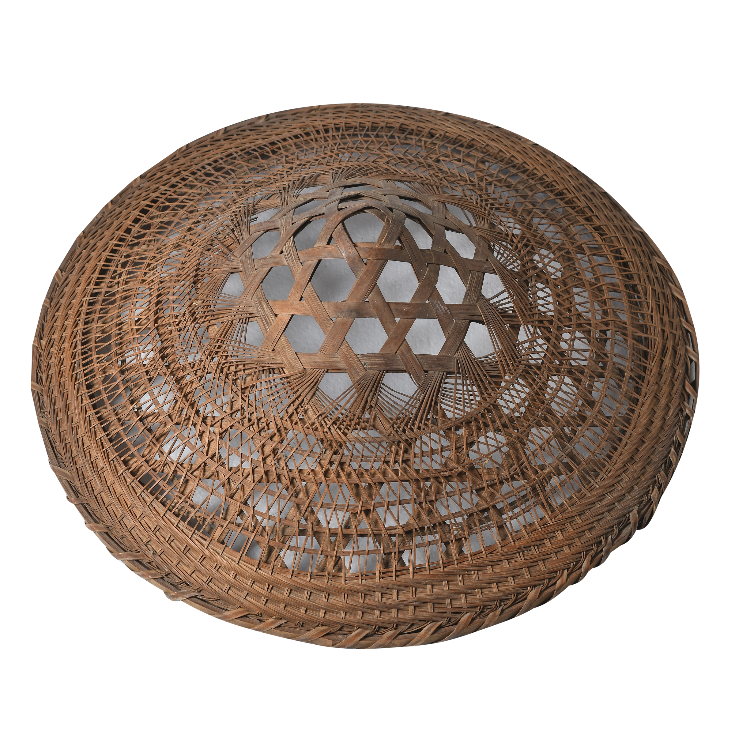 Taizi - Chapeau ancien en bambou tressé n°8