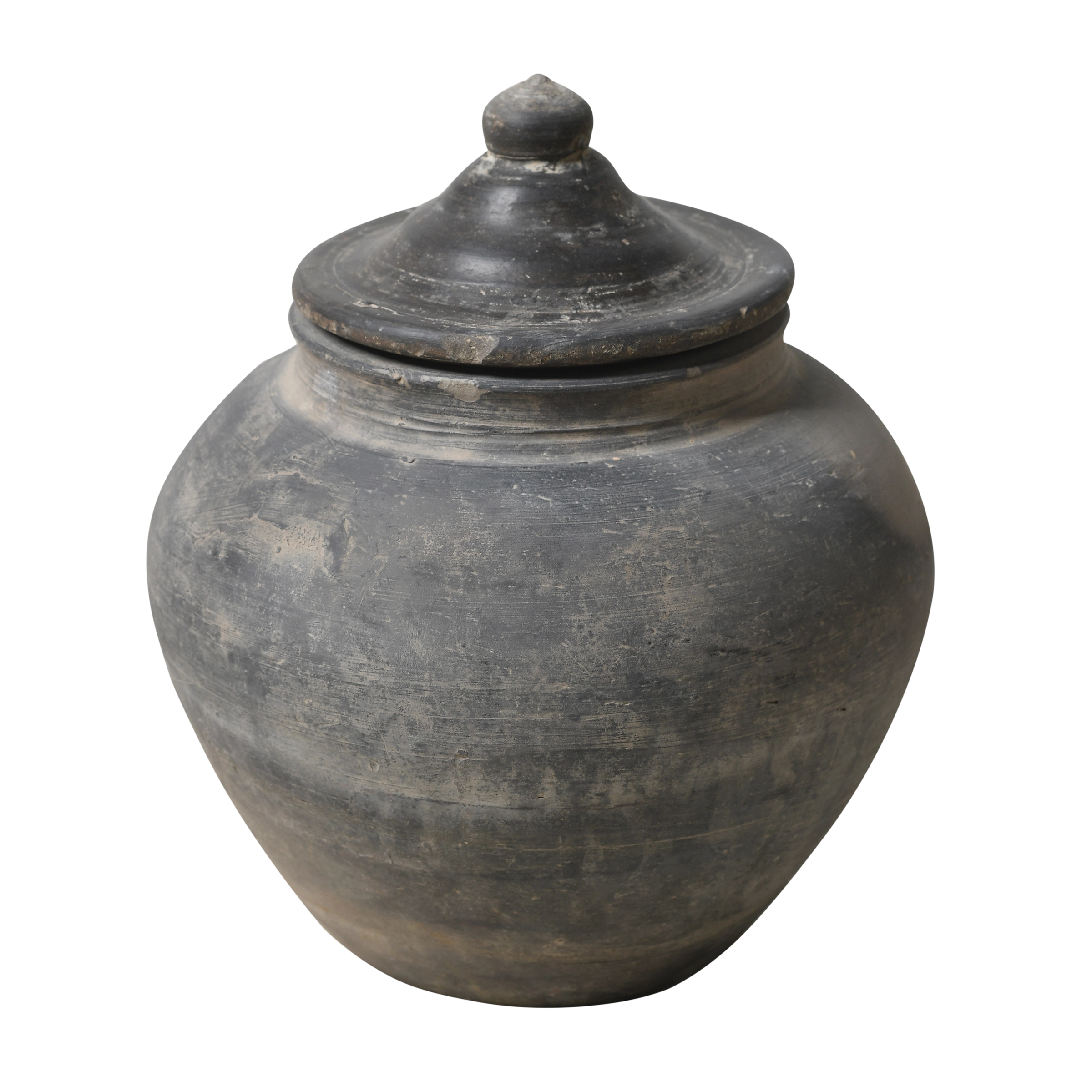 Yuxi - Pot utilitaire chinois gris à couvercle n°10