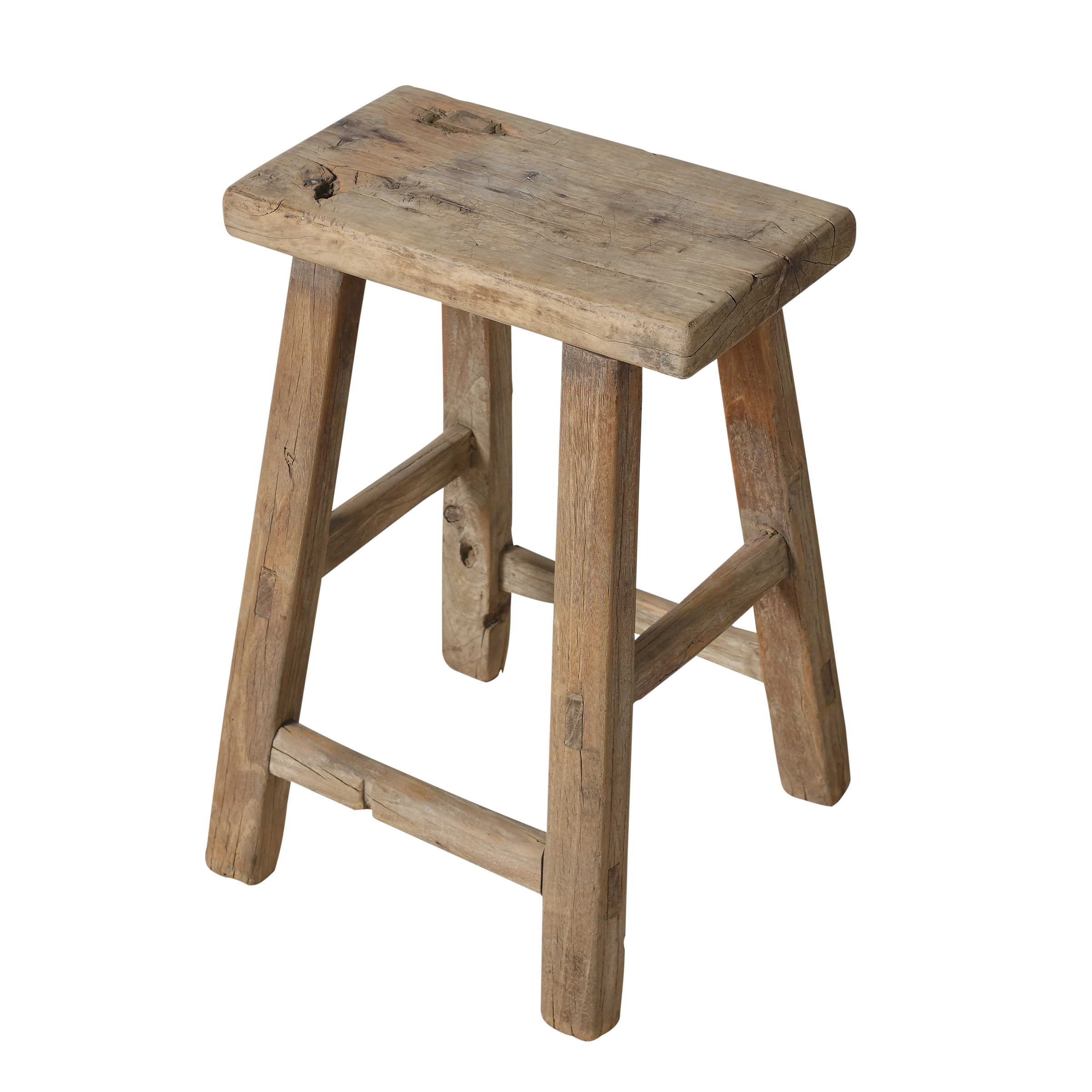 Zao - Tabouret chinois ancien en orme n°22 - vue 2