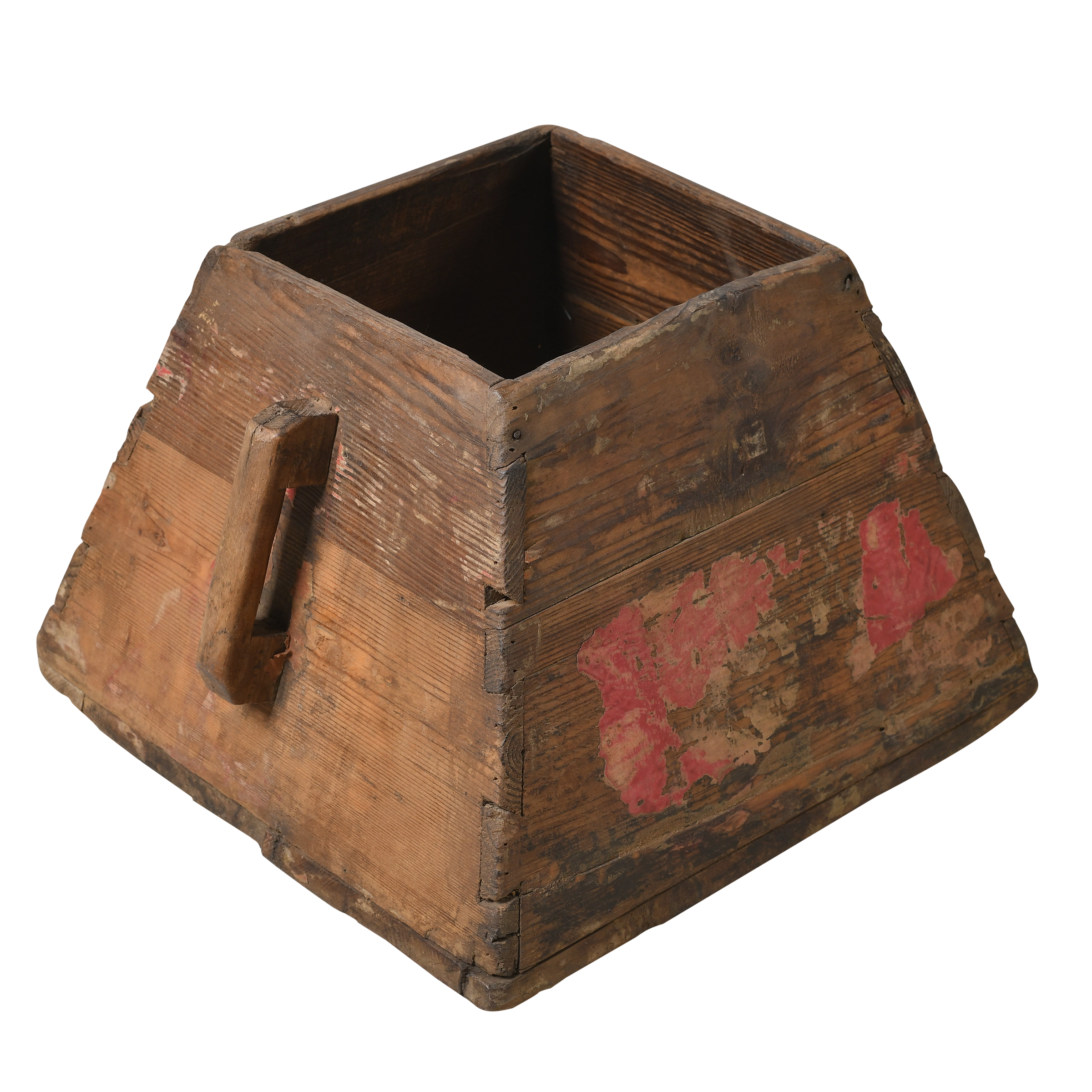 Naguo - Panier utilitaire ancien en pin n°1 - vue 2