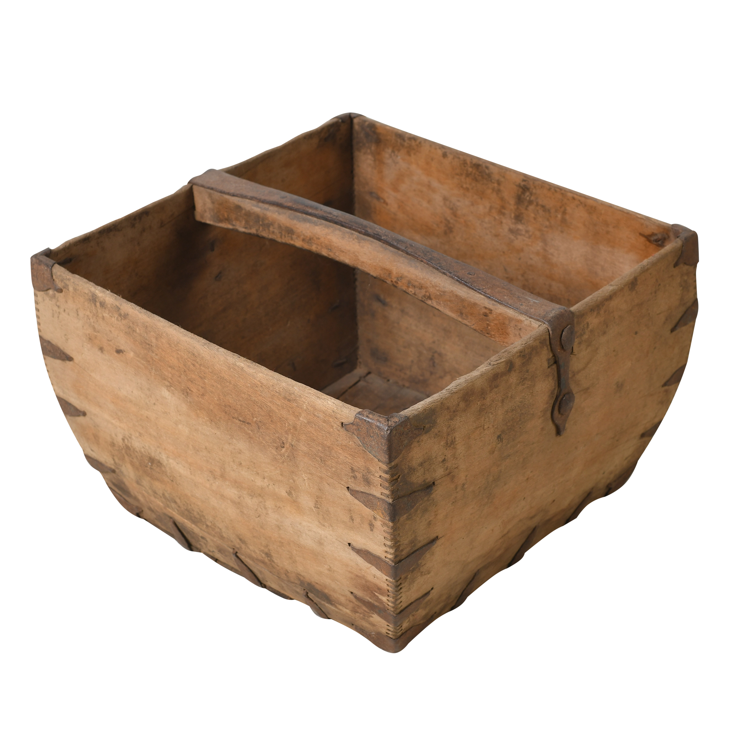 Naguo - Panier utilitaire ancien en pin n°5 - vue 2