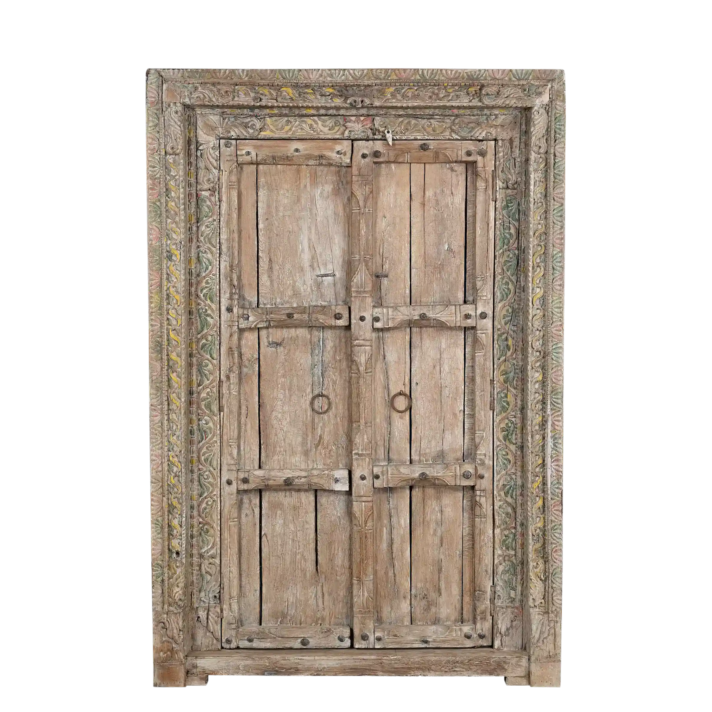 Almari - Armoire indienne en bois avec porte ancienne n°6
