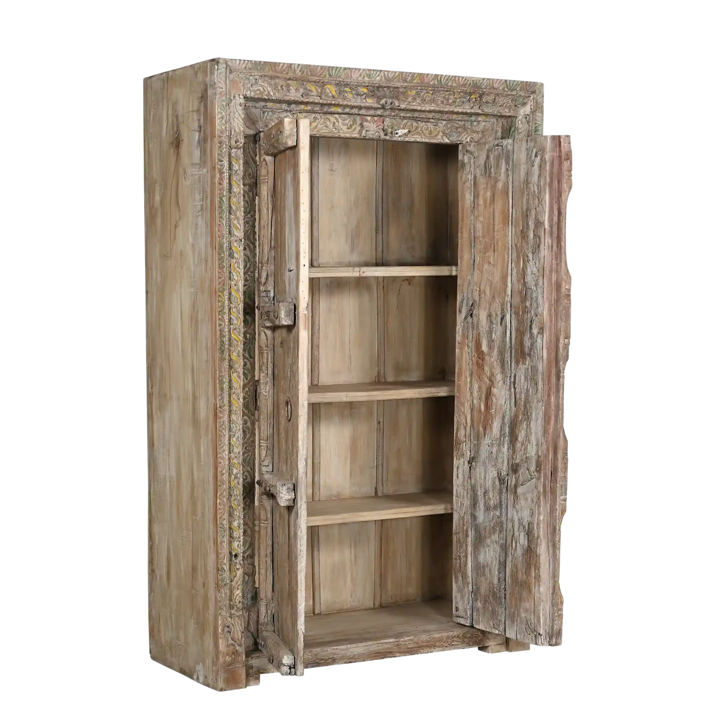 Almari - Armoire indienne en bois avec porte ancienne n°6