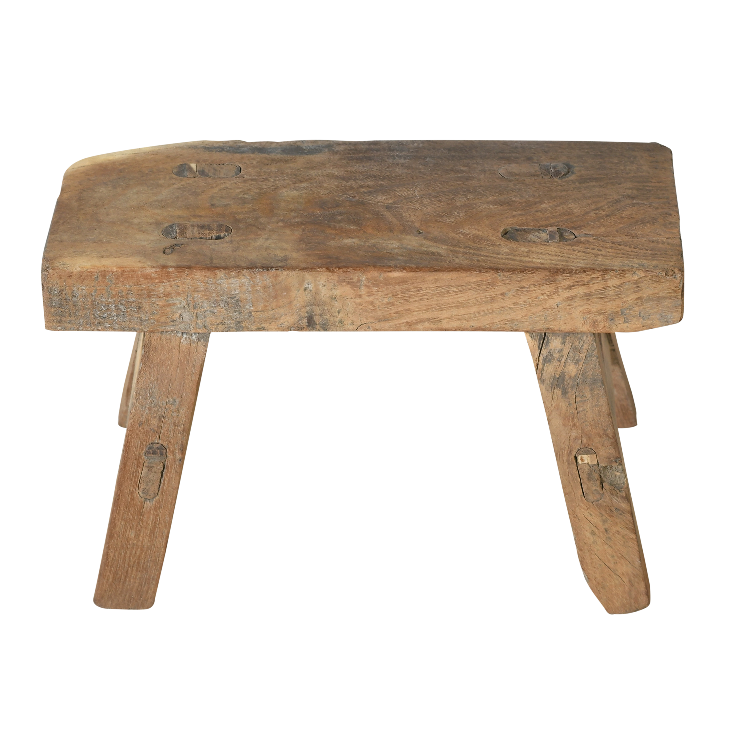 Nuo - Mini tabouret ancien en orme n°80