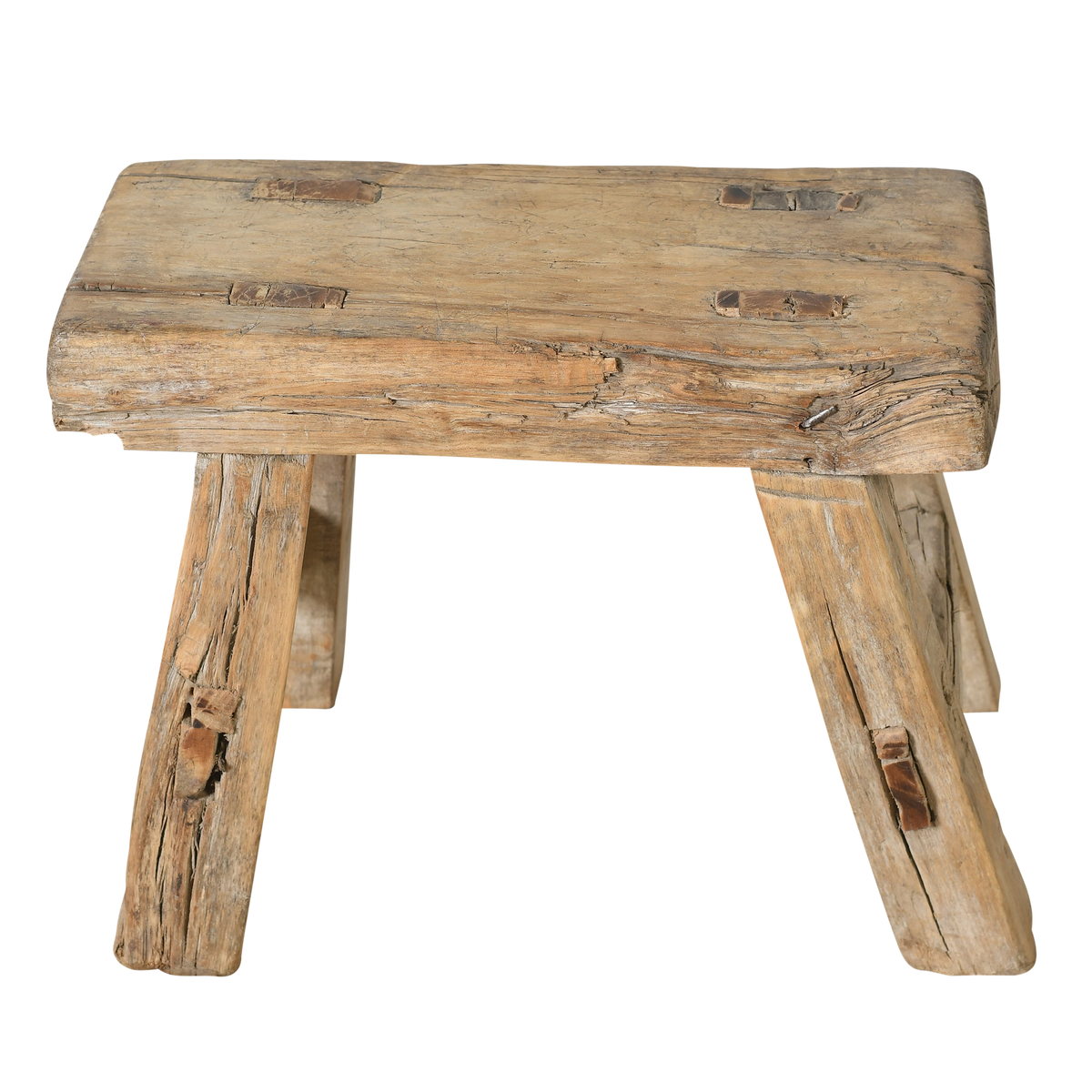 Nuo - Mini tabouret ancien en orme n°52