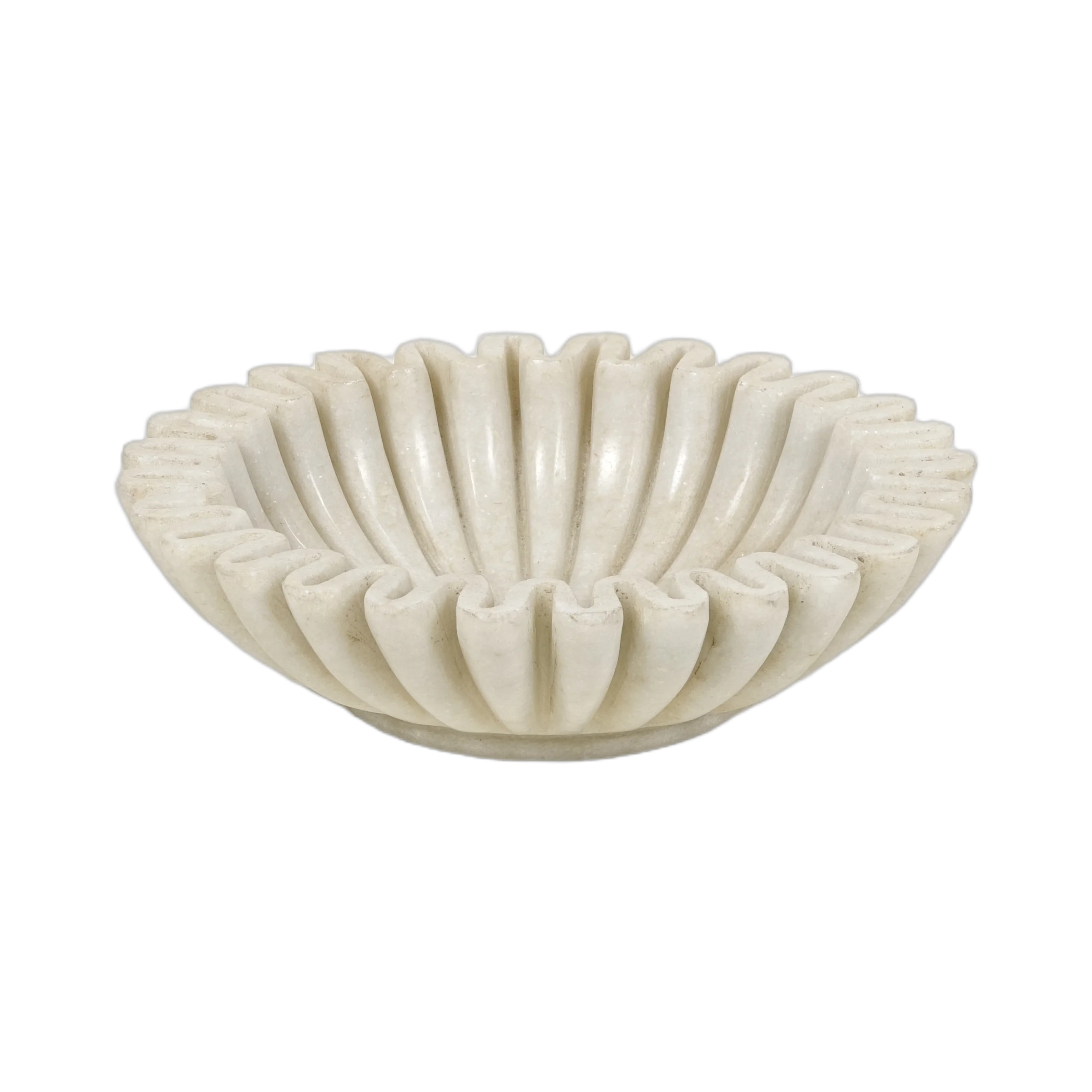 Makrana - Coupe en marbre blanc sculpté n°6