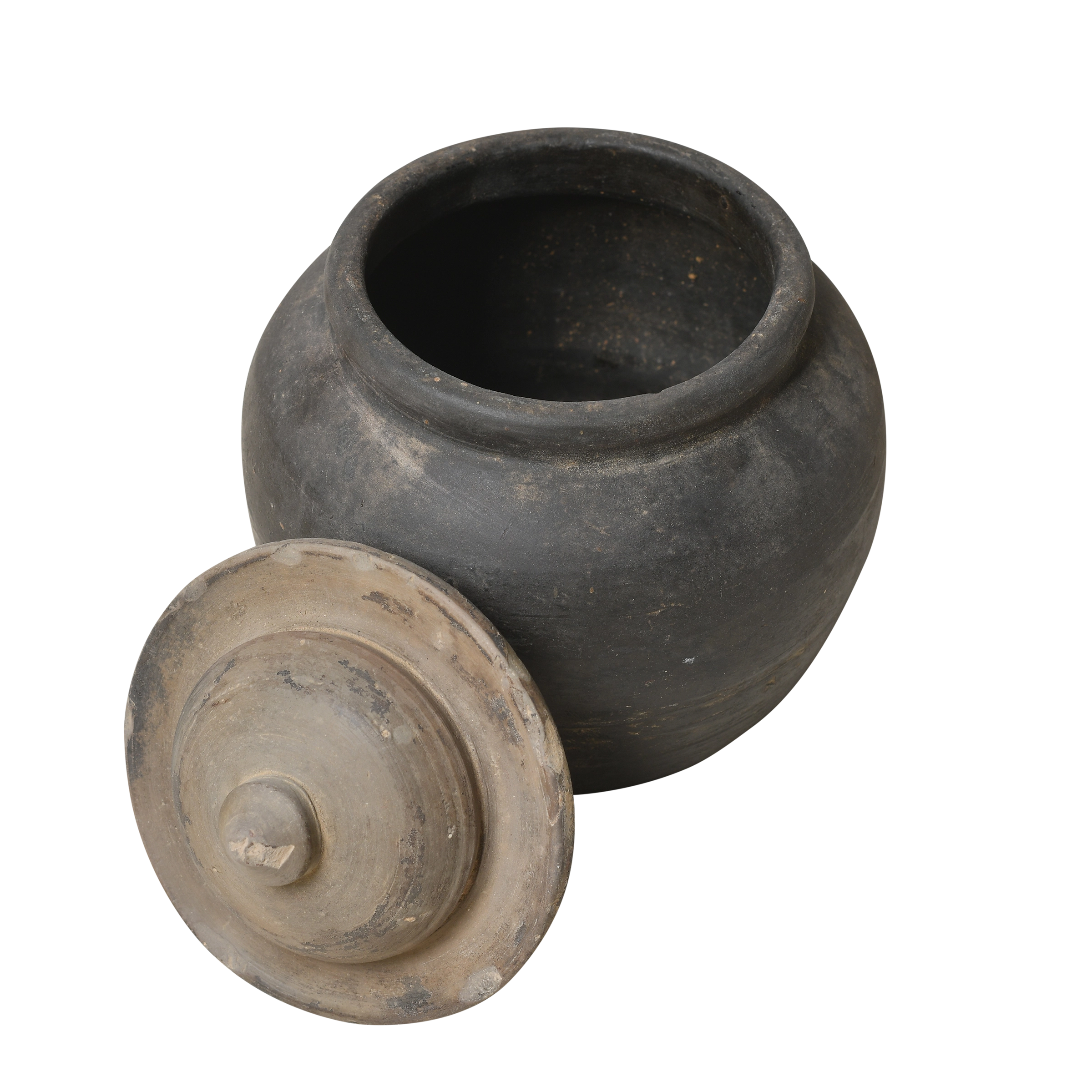 Yuxi - Pot utilitaire chinois gris à couvercle n°6 - vue 2