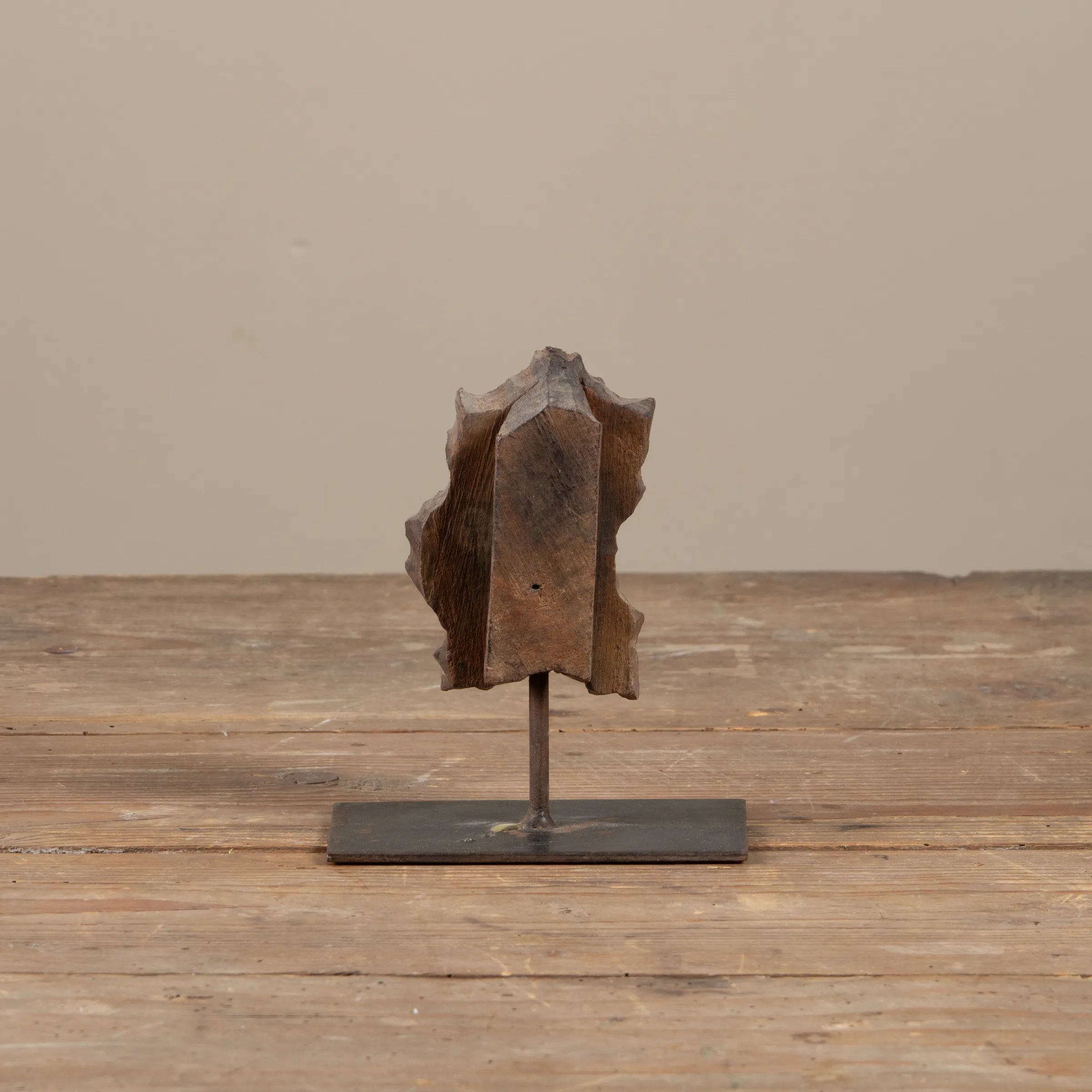 Lakdi - Ancien tampon de blockprint sur pied n°16