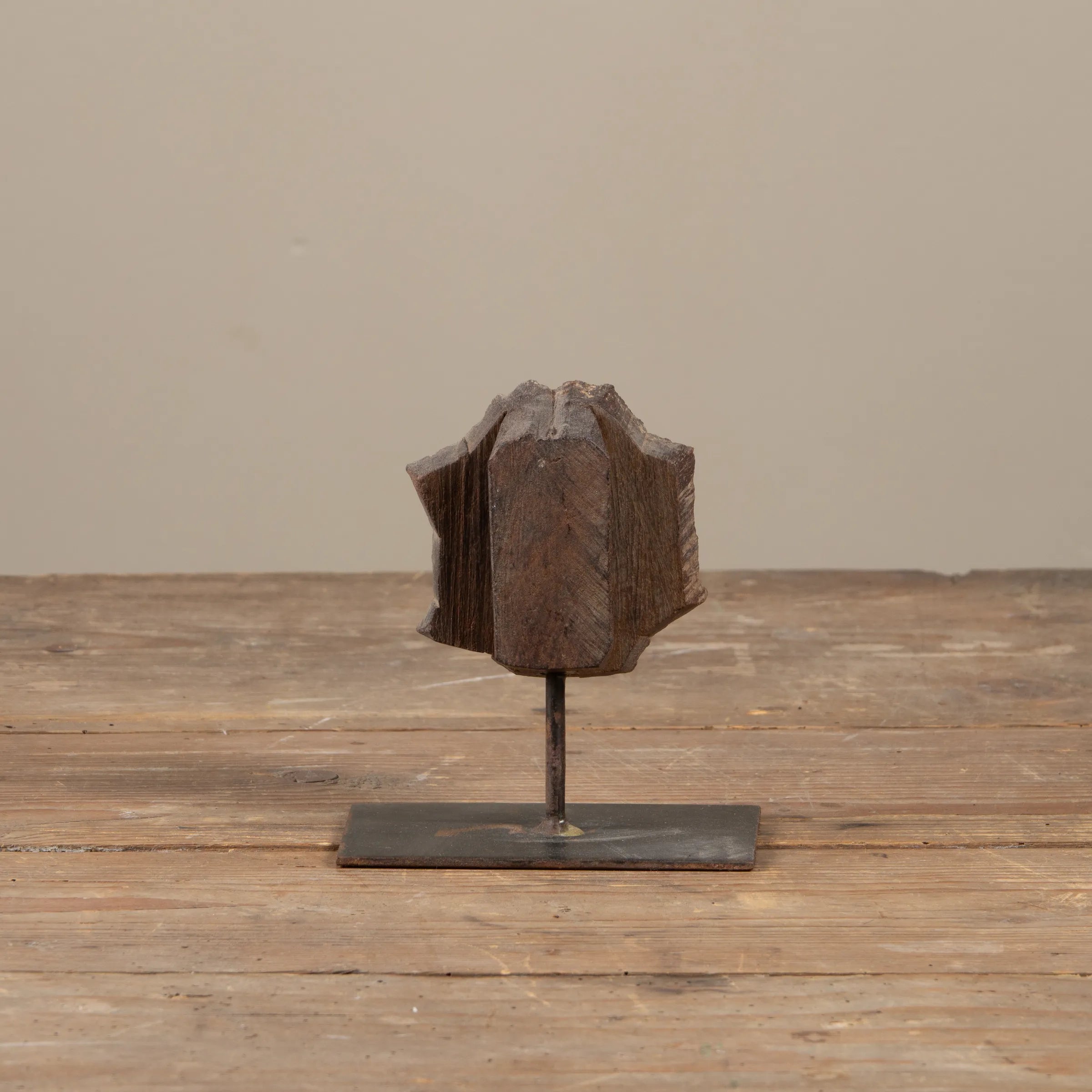 Lakdi - Ancien tampon de blockprint sur pied n°18