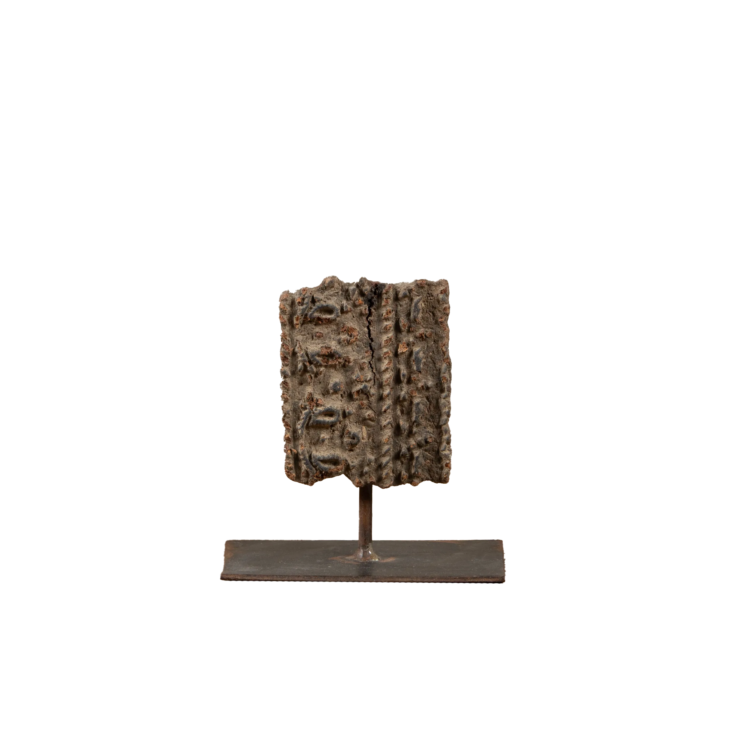 Lakdi - Ancien tampon de blockprint sur pied n°19