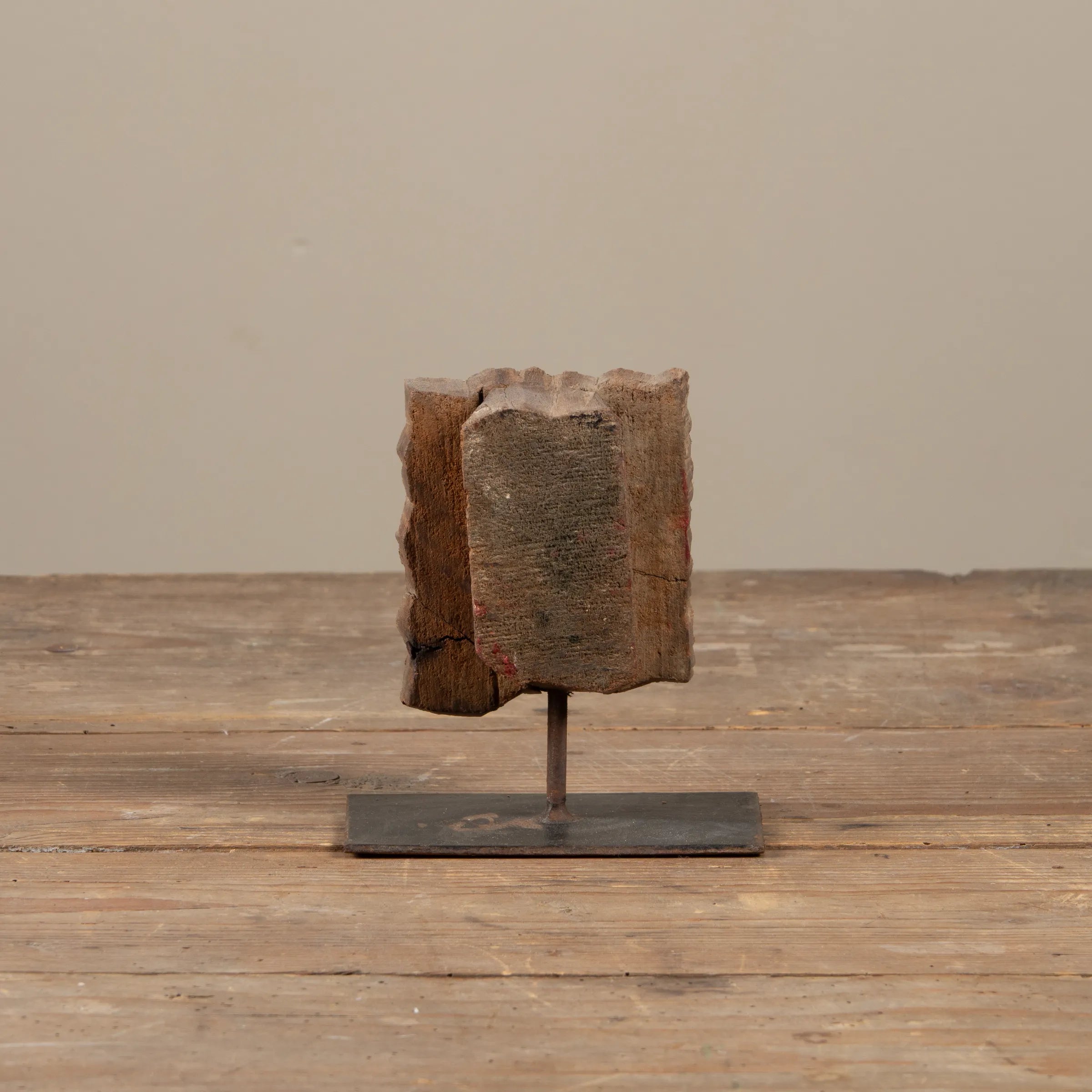 Lakdi - Ancien tampon de blockprint sur pied n°23