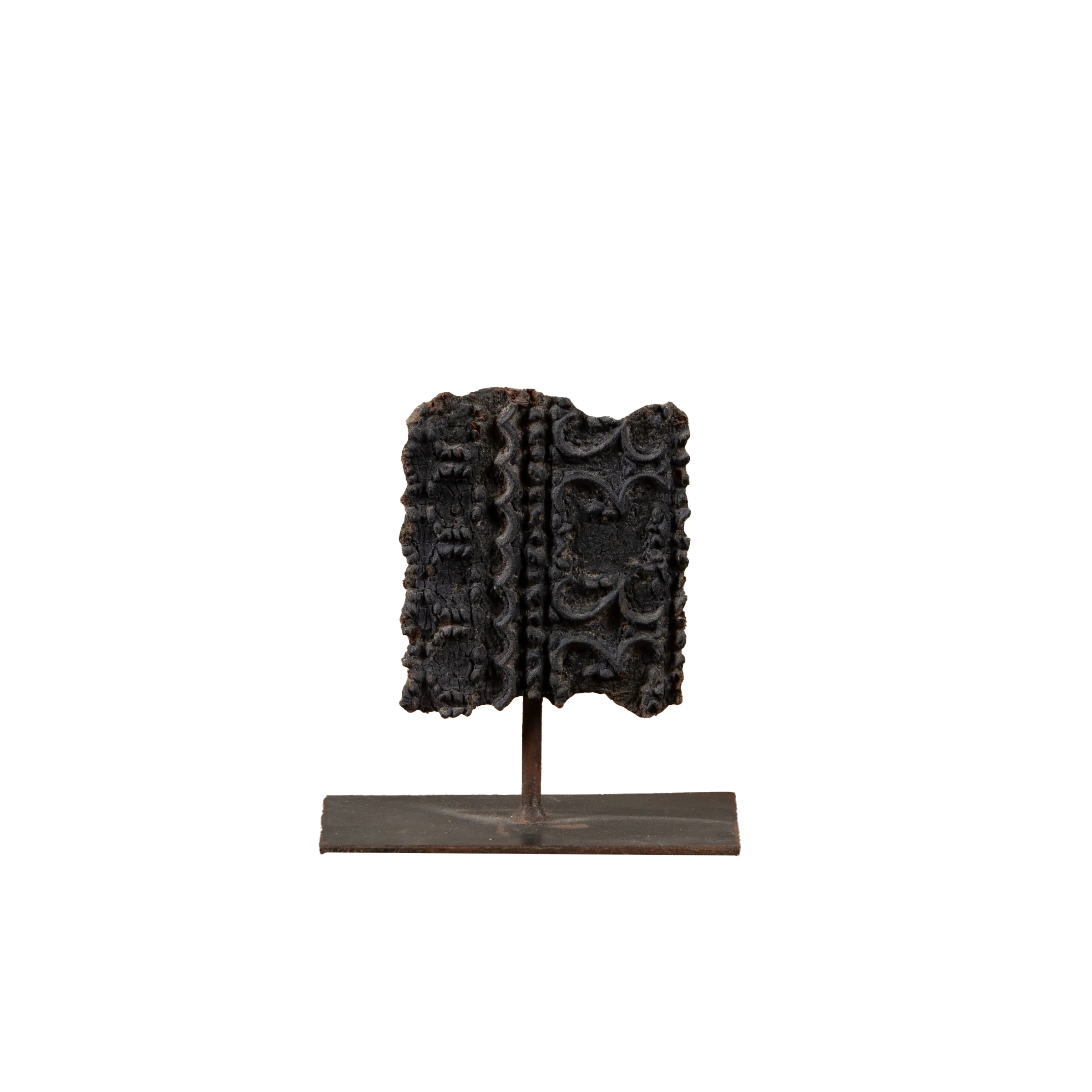 Lakdi - Ancien tampon de blockprint sur pied n°24
