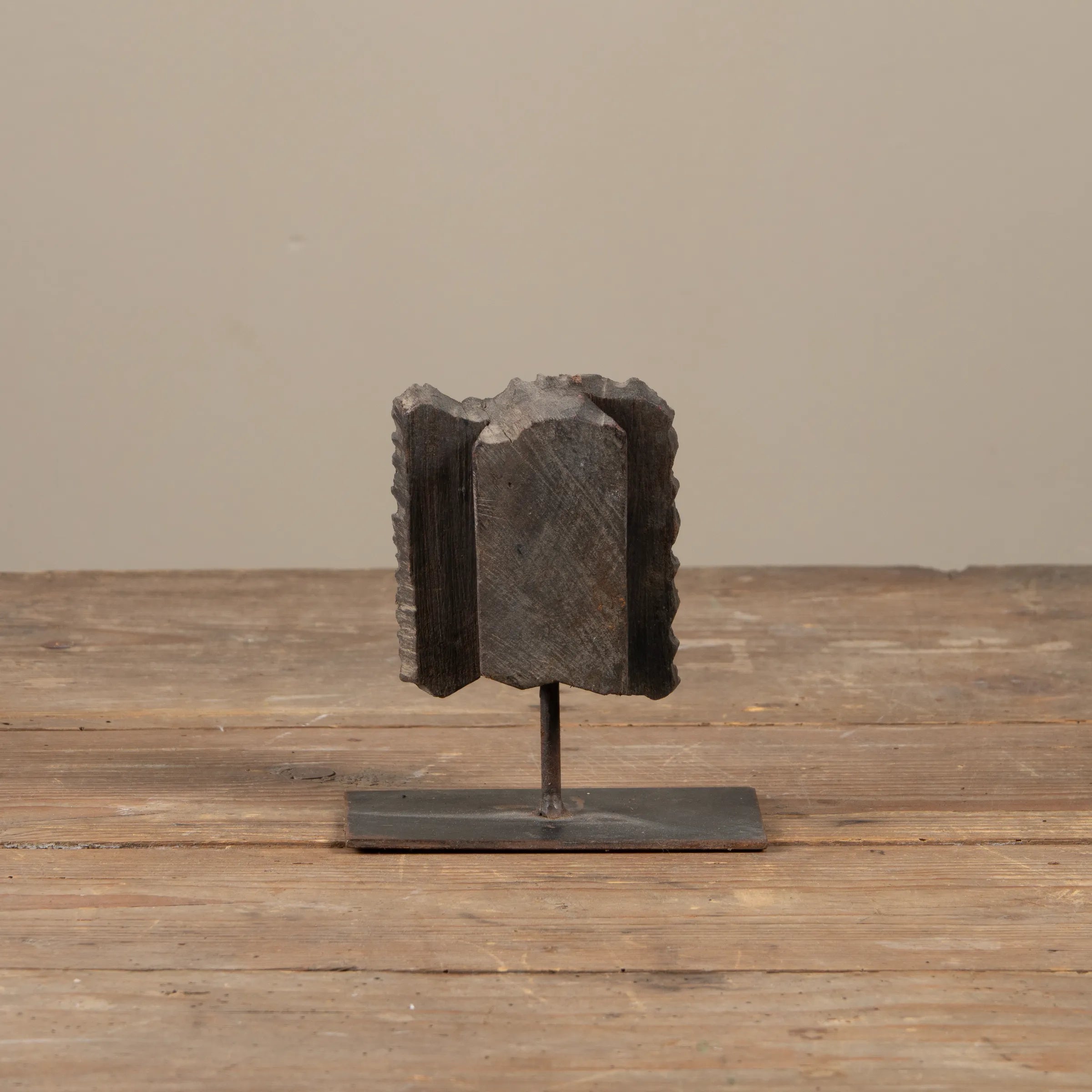 Lakdi - Ancien tampon de blockprint sur pied n°24