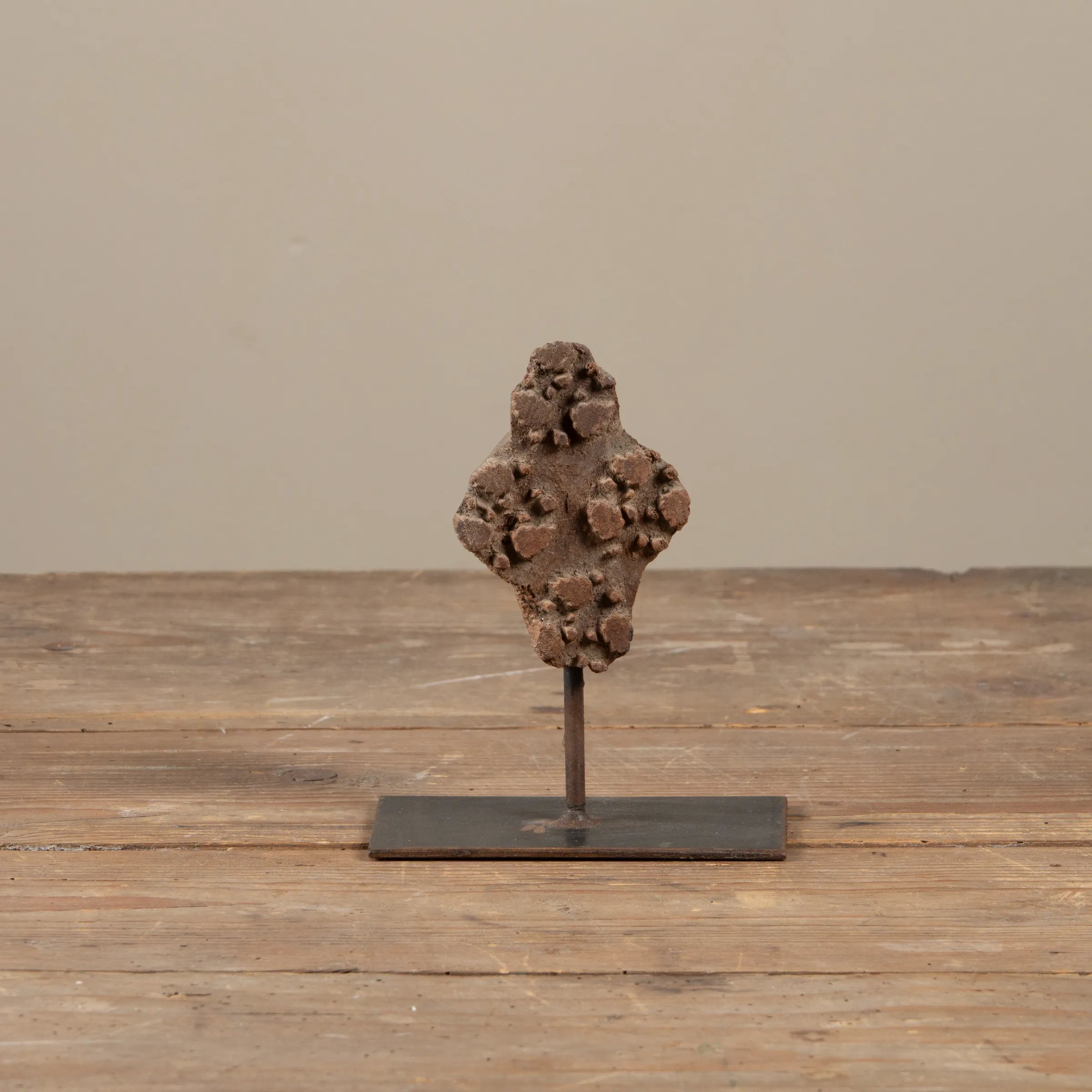 Lakdi - Ancien tampon de blockprint sur pied n°25