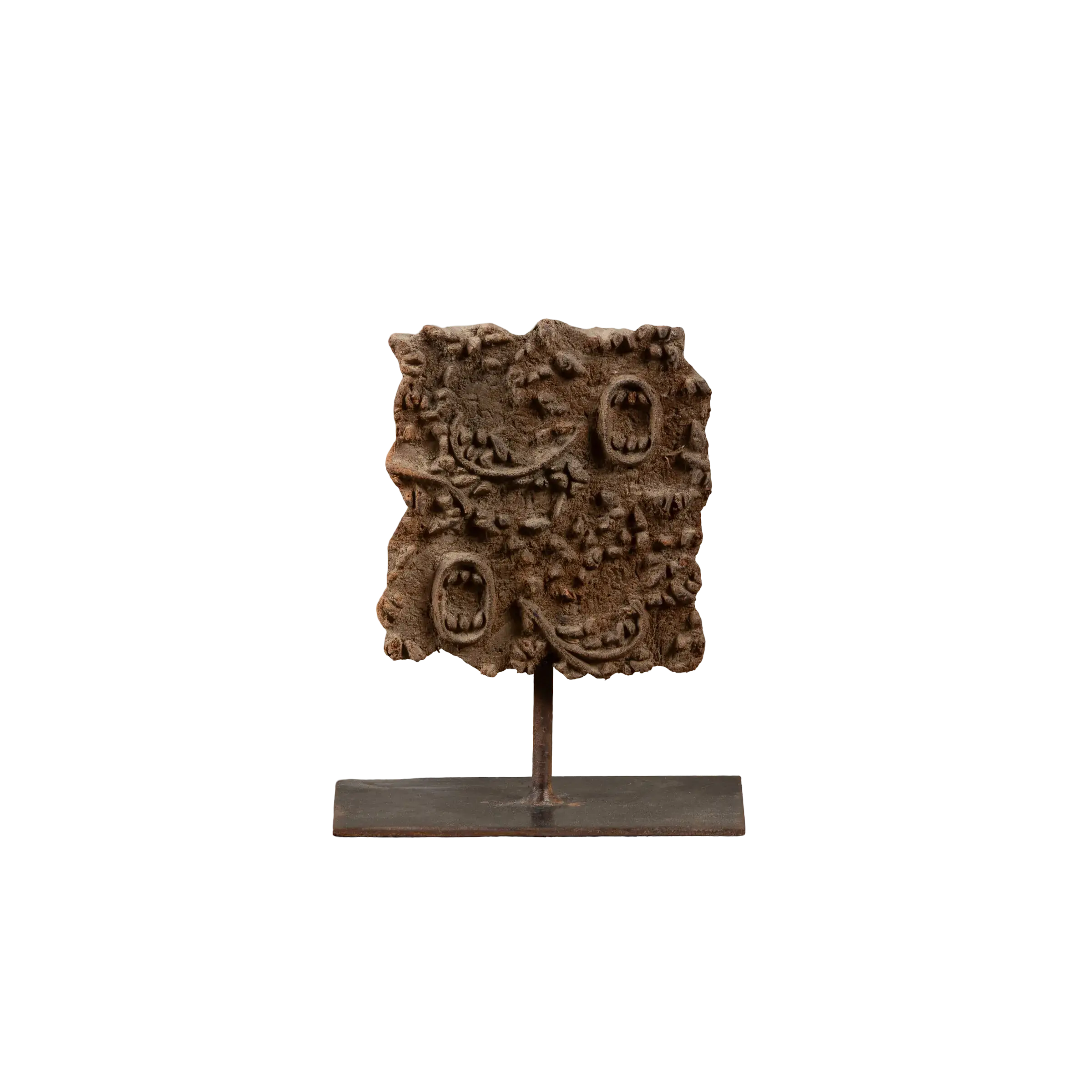 Lakdi - Ancien tampon de blockprint sur pied n°31