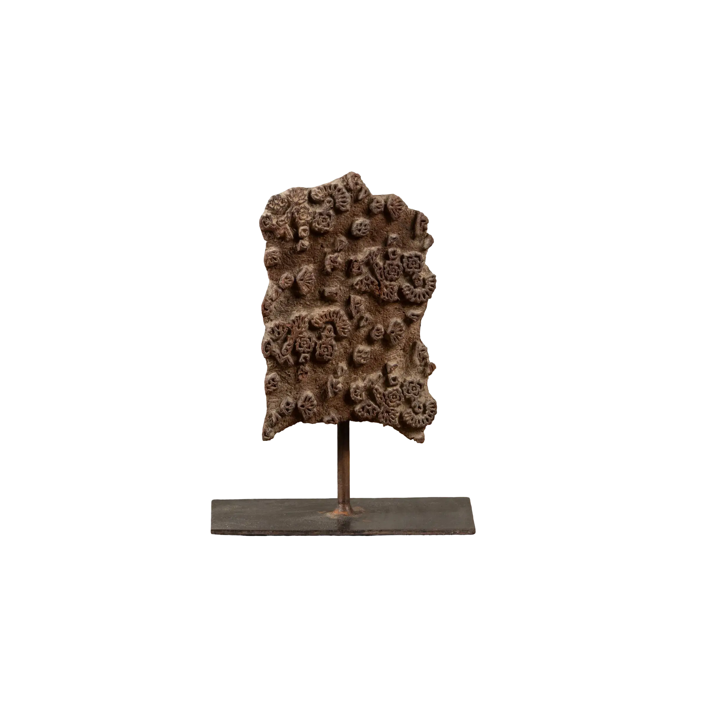 Lakdi - Ancien tampon de blockprint sur pied n°33