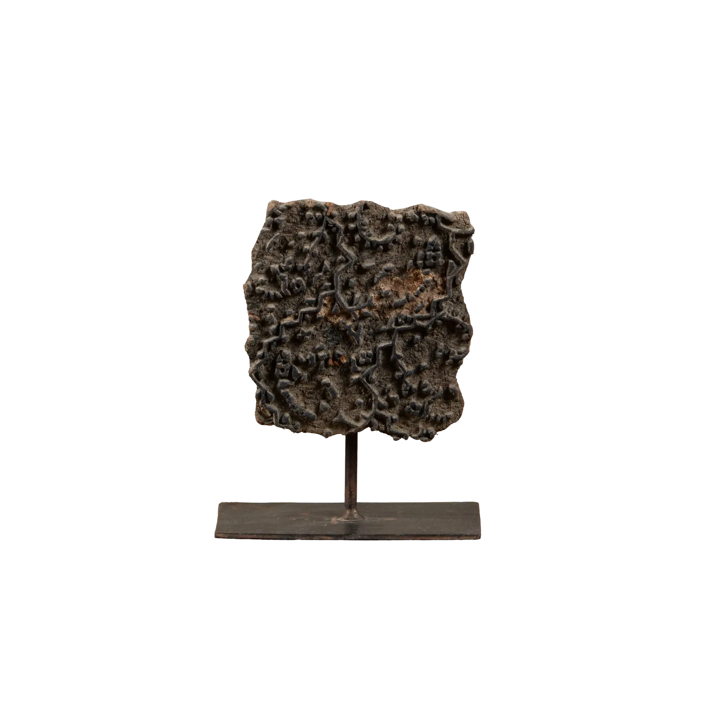 Lakdi - Ancien tampon de blockprint sur pied n°34