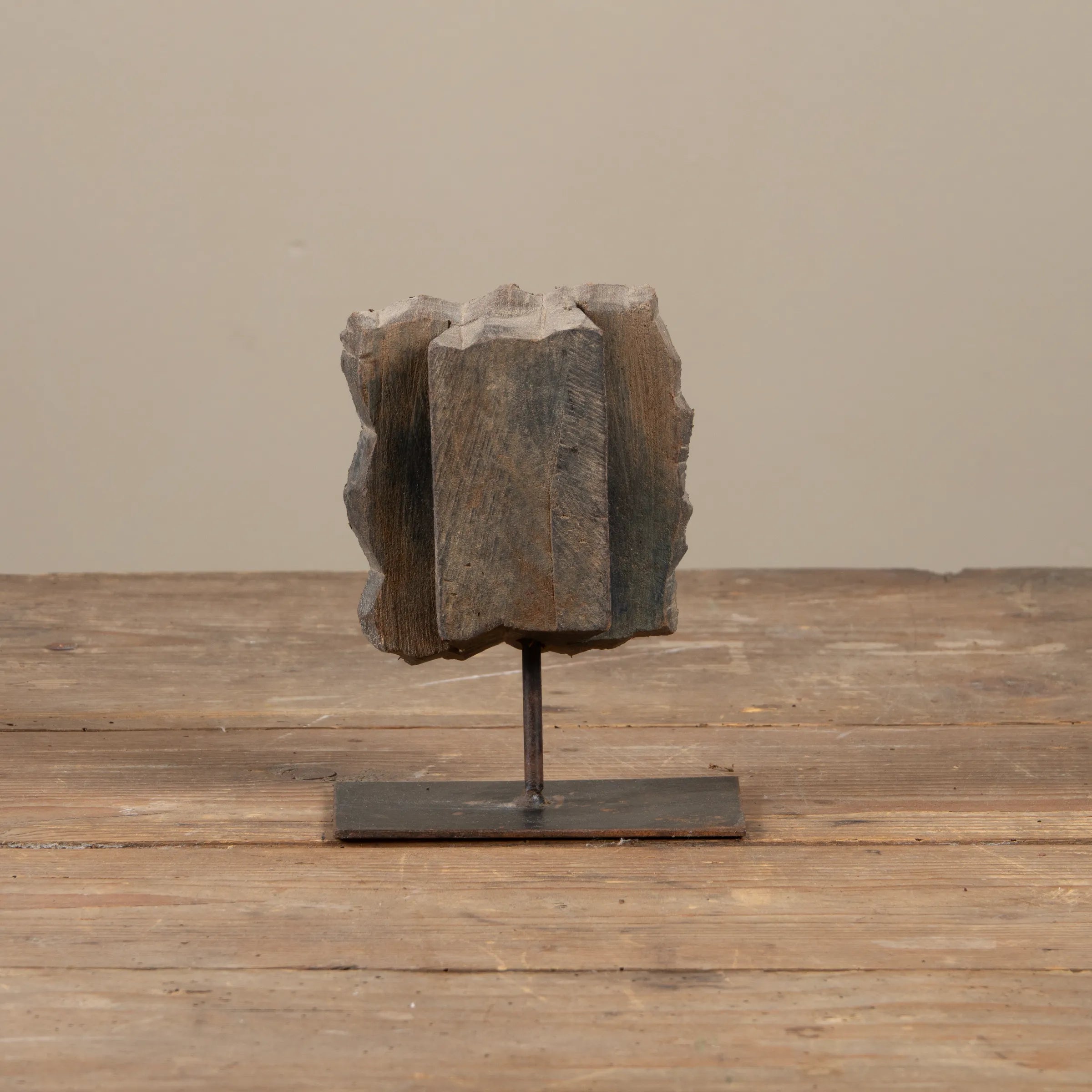 Lakdi - Ancien tampon de blockprint sur pied n°34