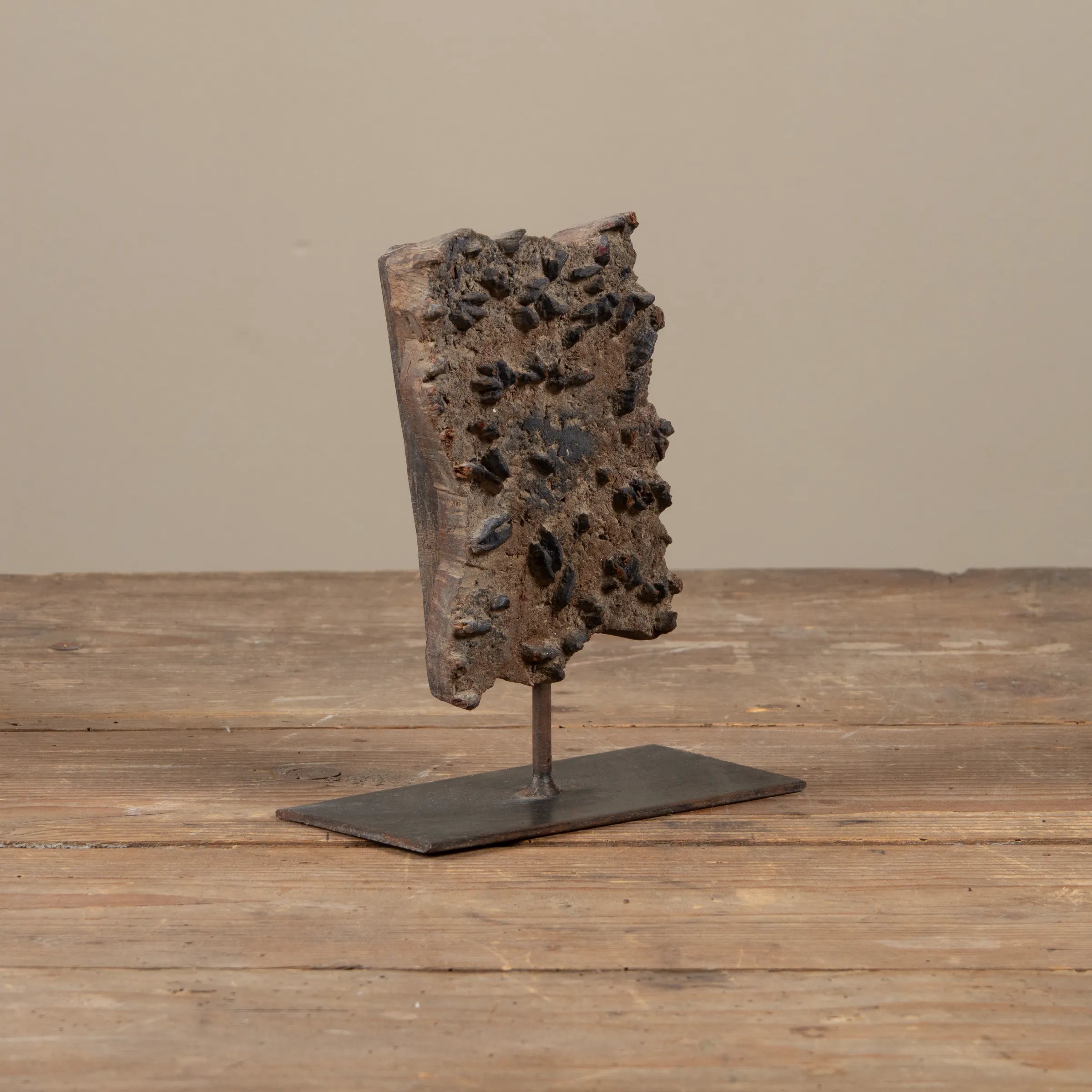 Lakdi - Ancien tampon de blockprint sur pied n°39