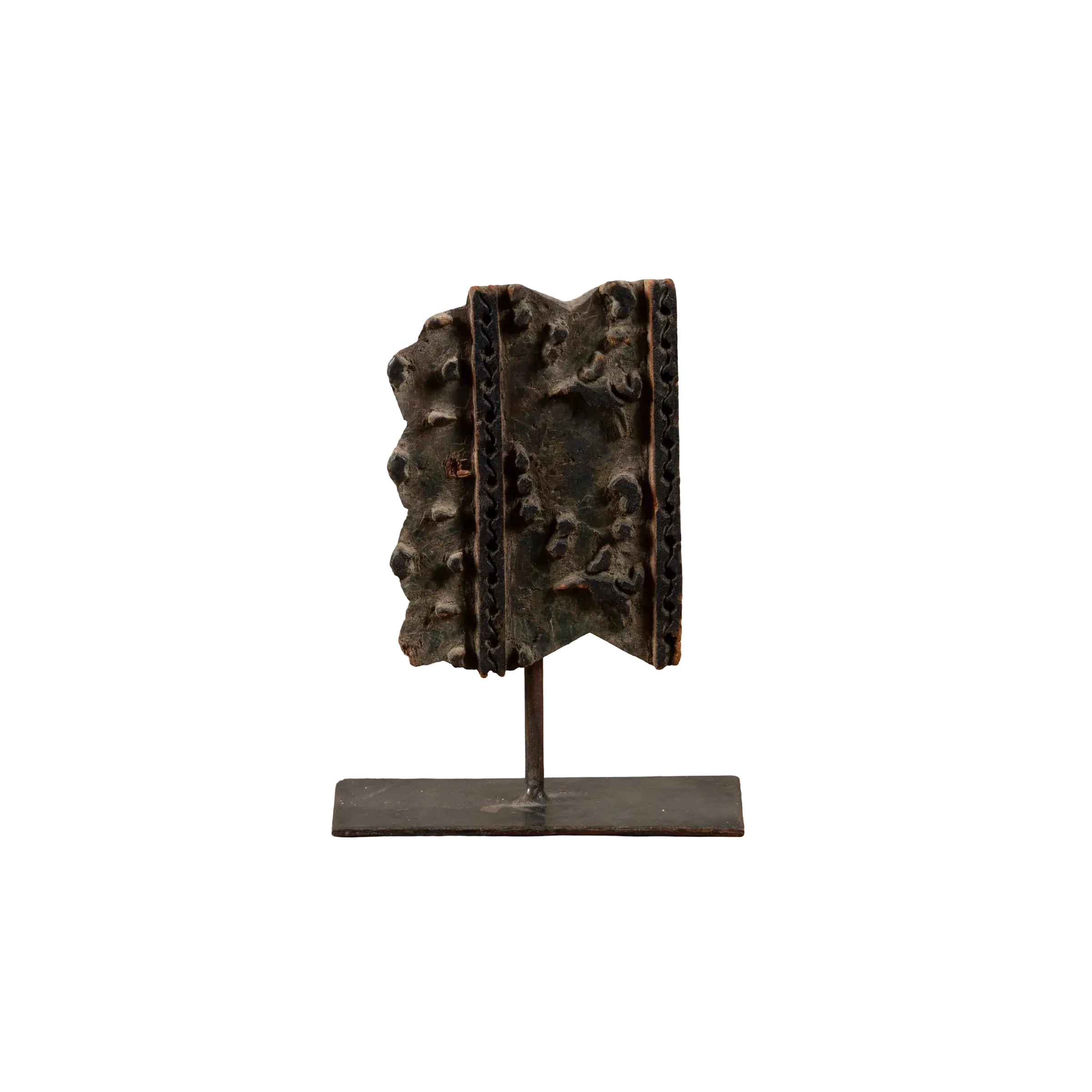 Lakdi - Ancien tampon de blockprint sur pied n°40