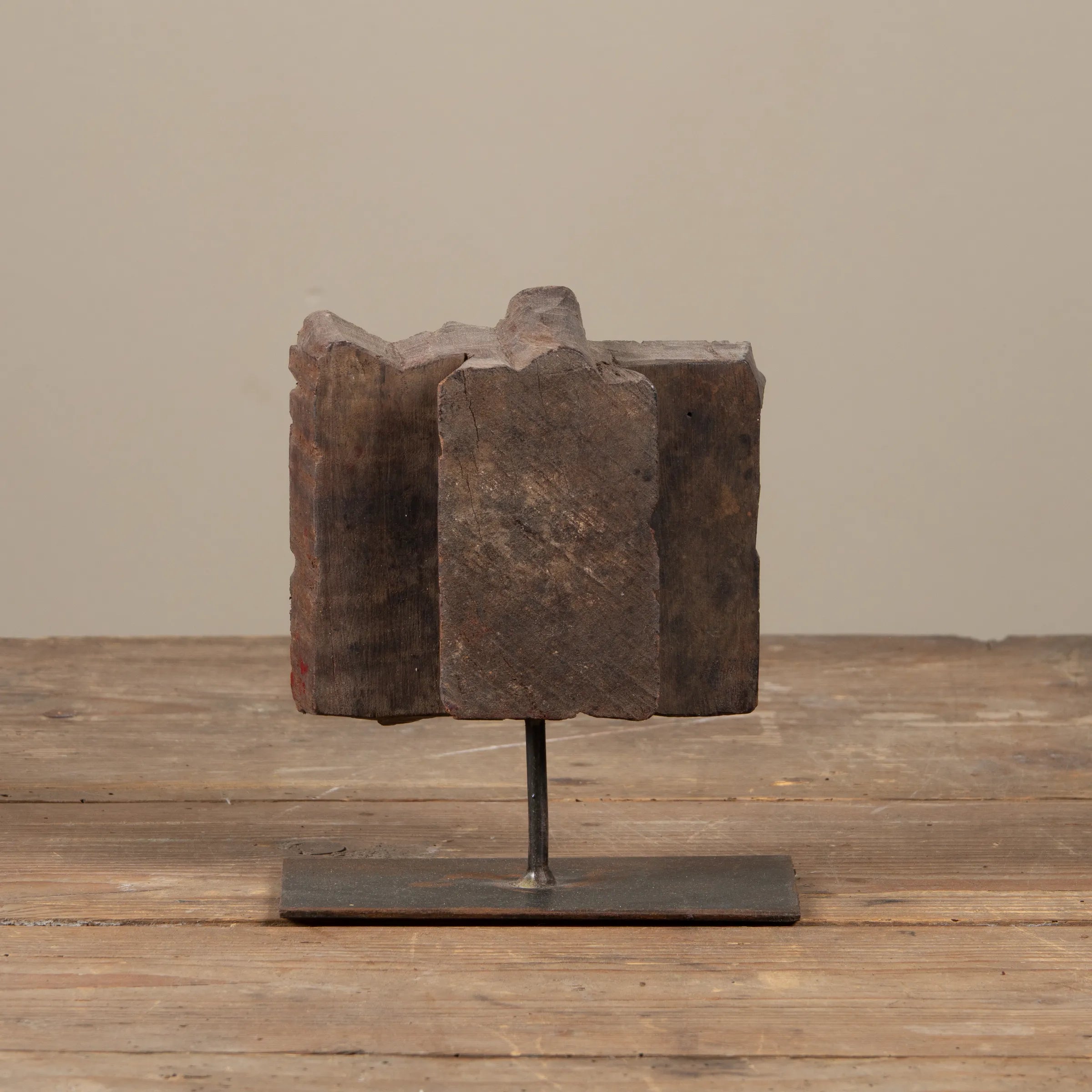 Lakdi - Ancien tampon de blockprint sur pied n°47
