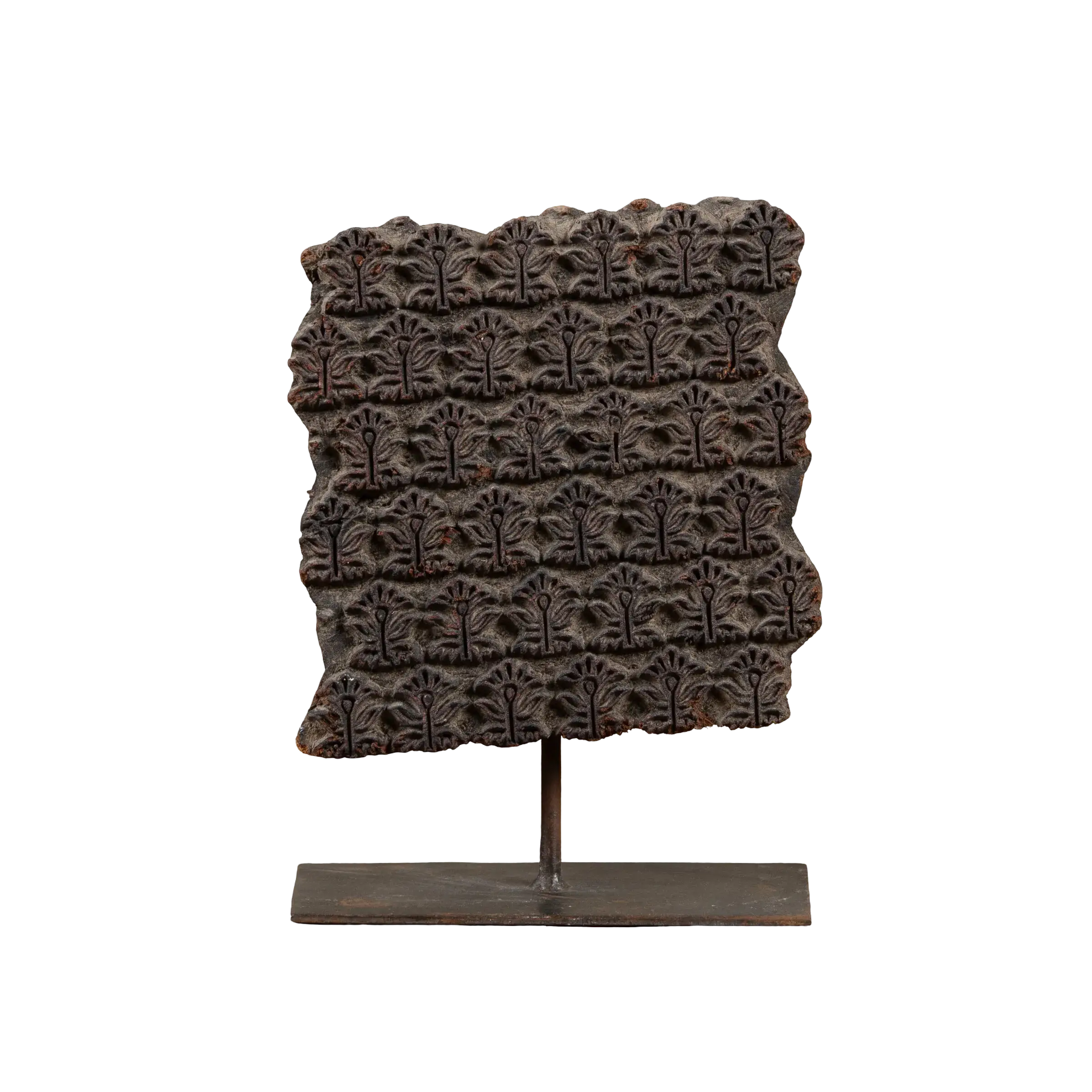 Lakdi - Ancien tampon de blockprint sur pied n°51