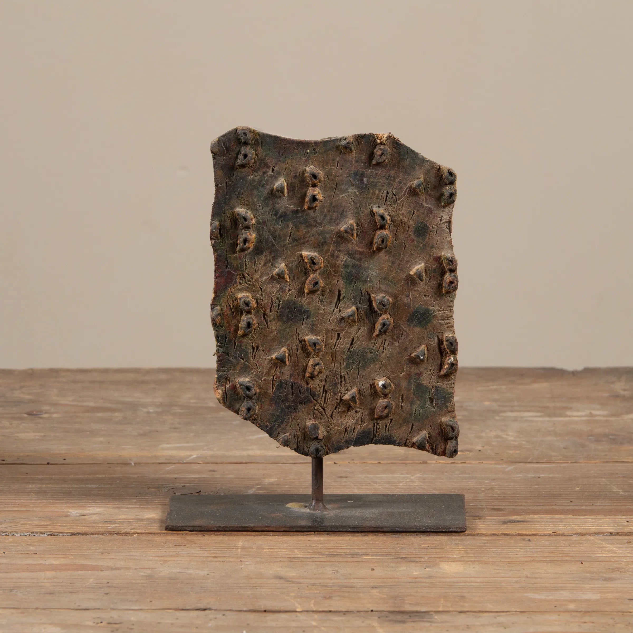 Lakdi - Ancien tampon de blockprint sur pied n°52