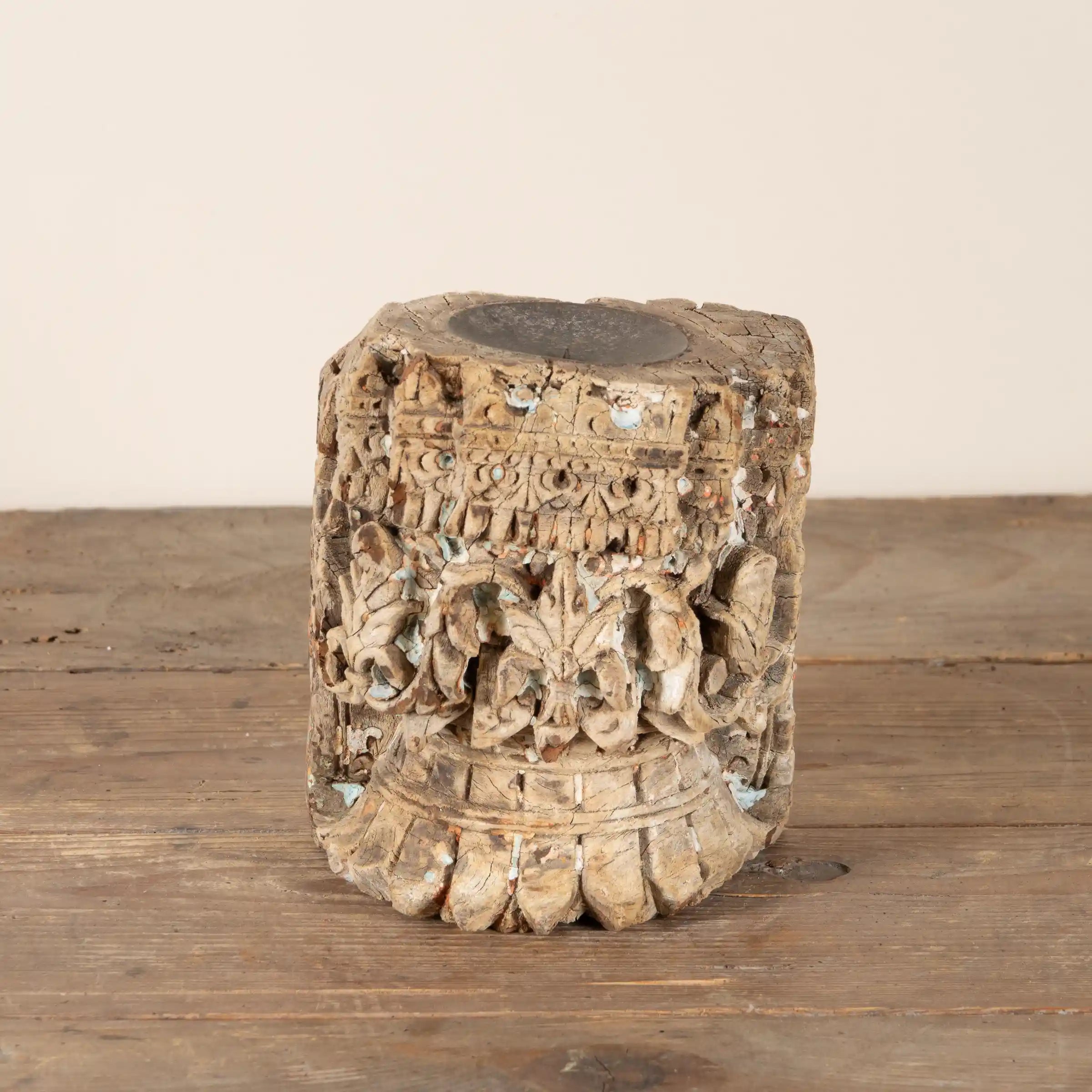 Anora – Bougeoir Sculpté en Bois (Mural ou à Poser) n°2