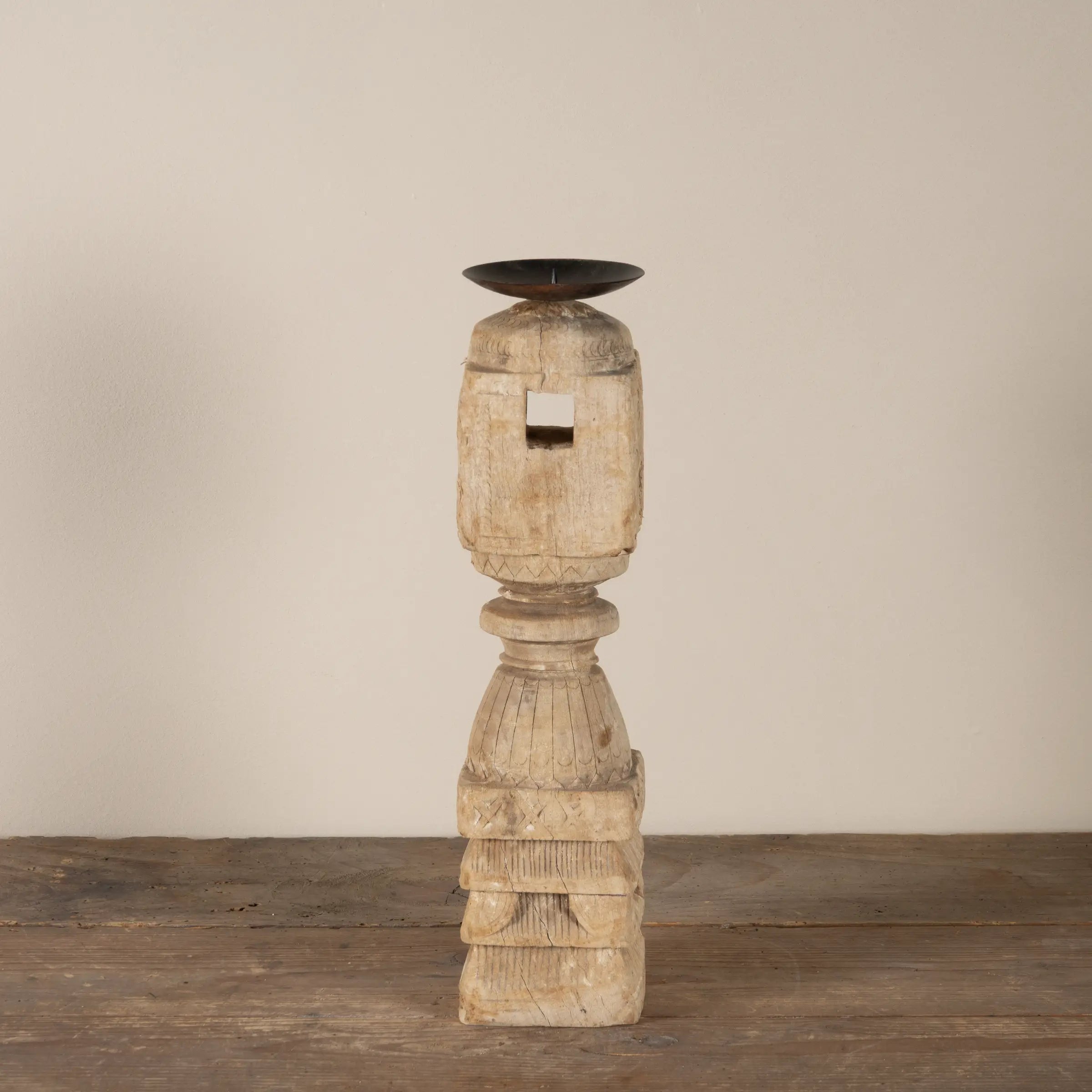 Diya - Bougeoir en bois n°2