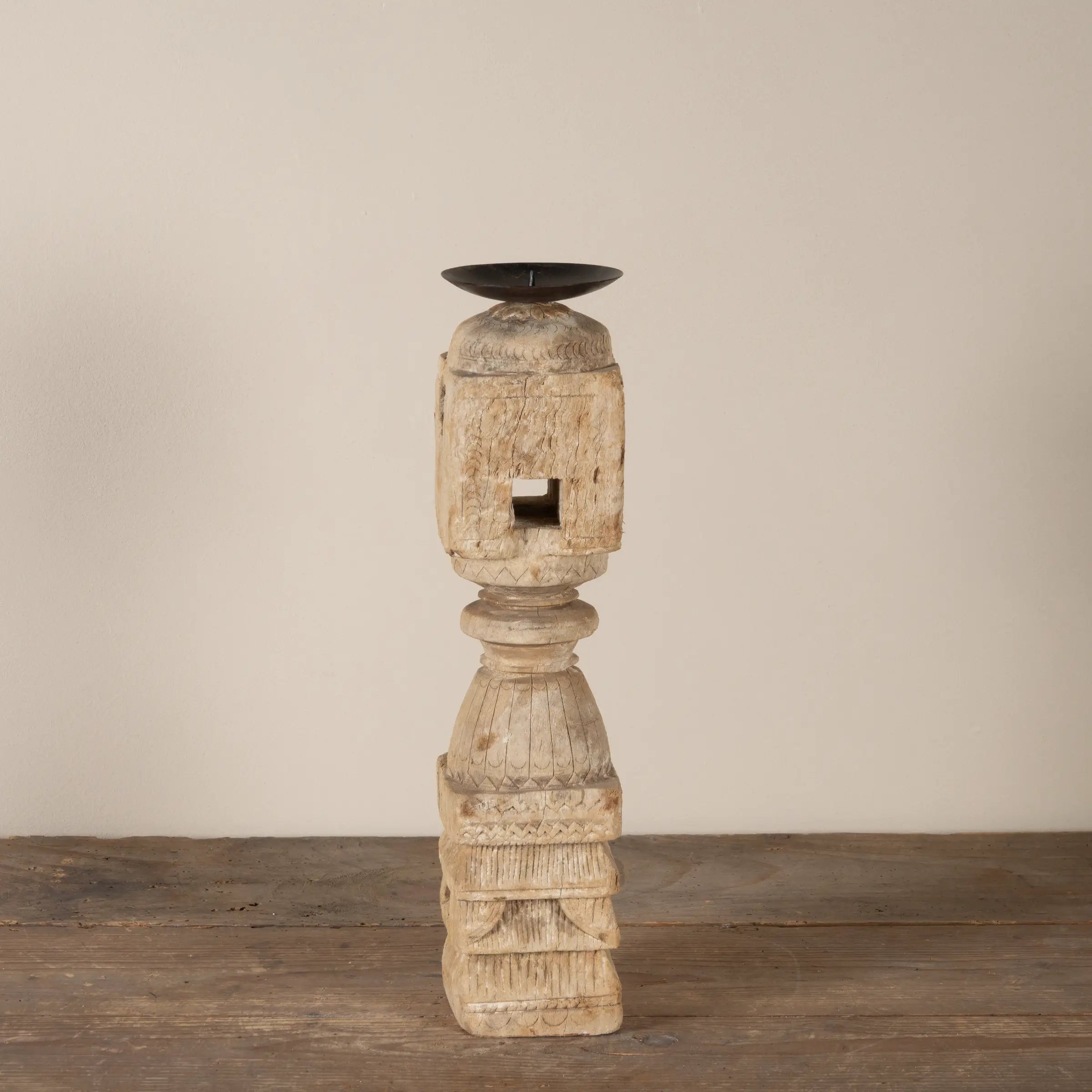 Diya - Bougeoir en bois n°2