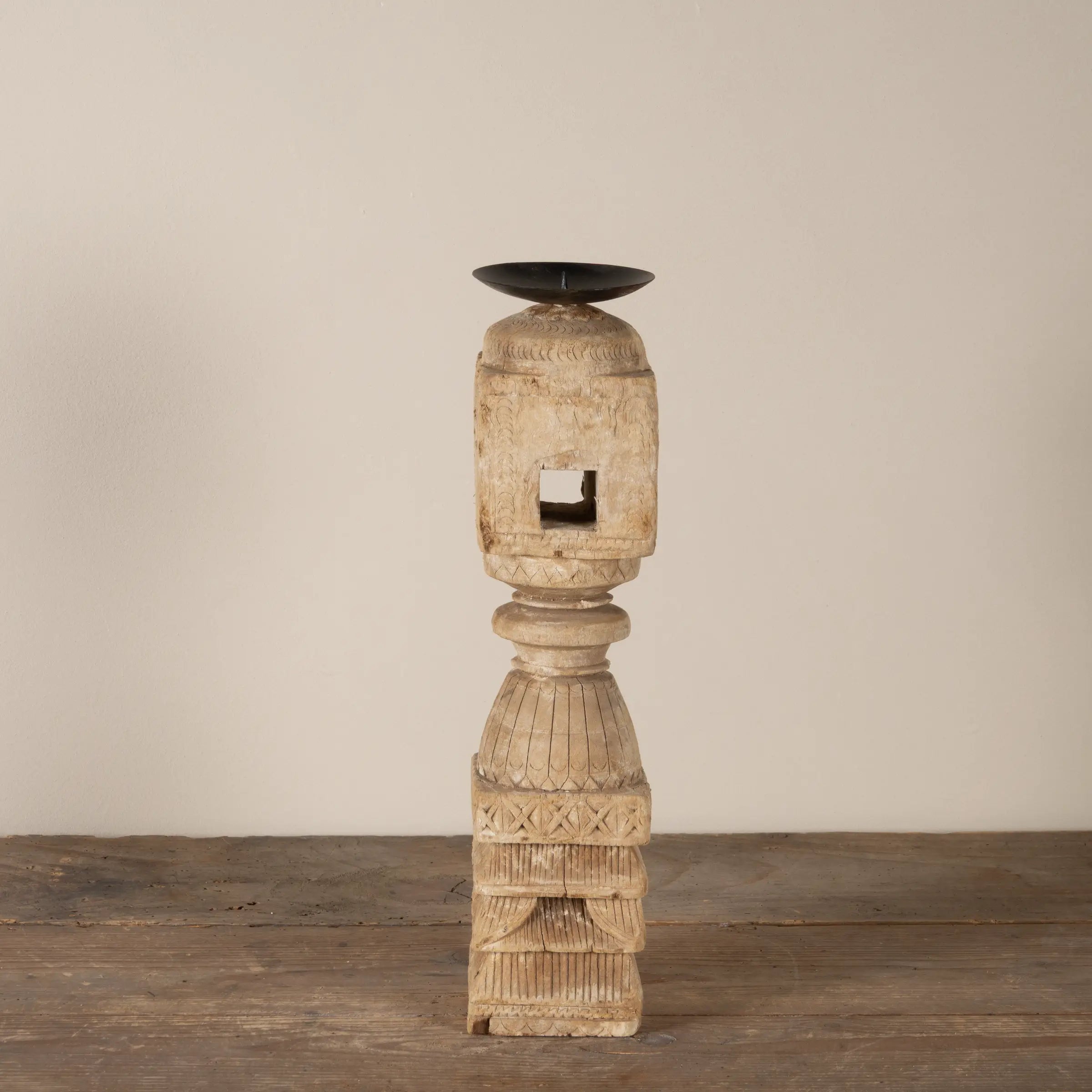 Diya - Bougeoir en bois n°2
