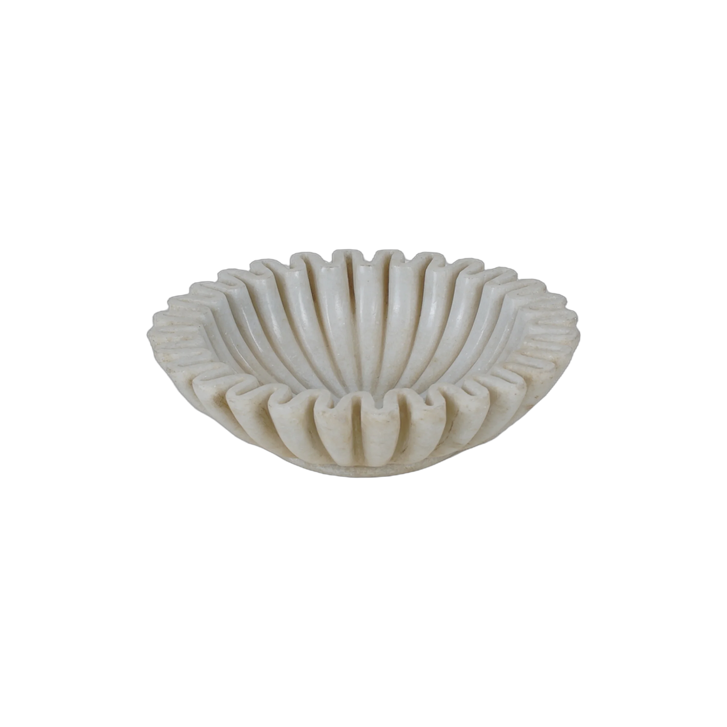 Makrana - Coupe en marbre blanc sculpté n°11