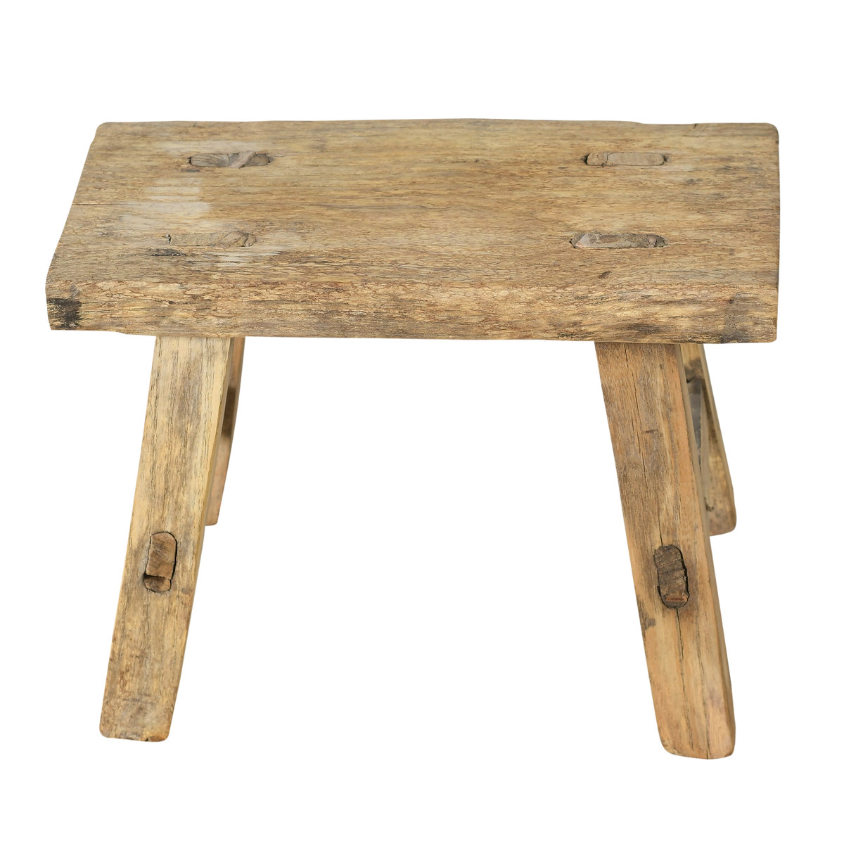 Nuo - Mini tabouret ancien en orme n°48