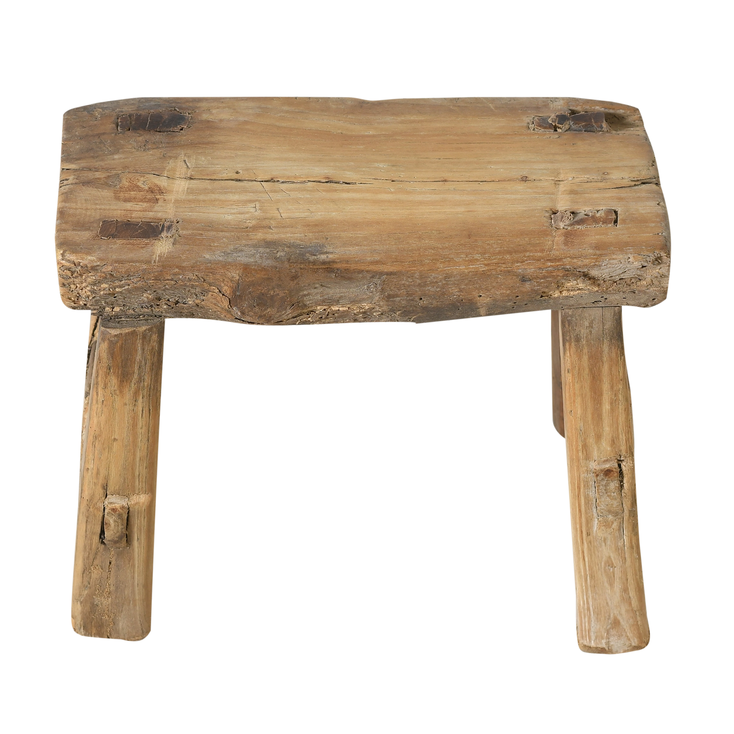 Nuo - Mini tabouret ancien en orme n°43