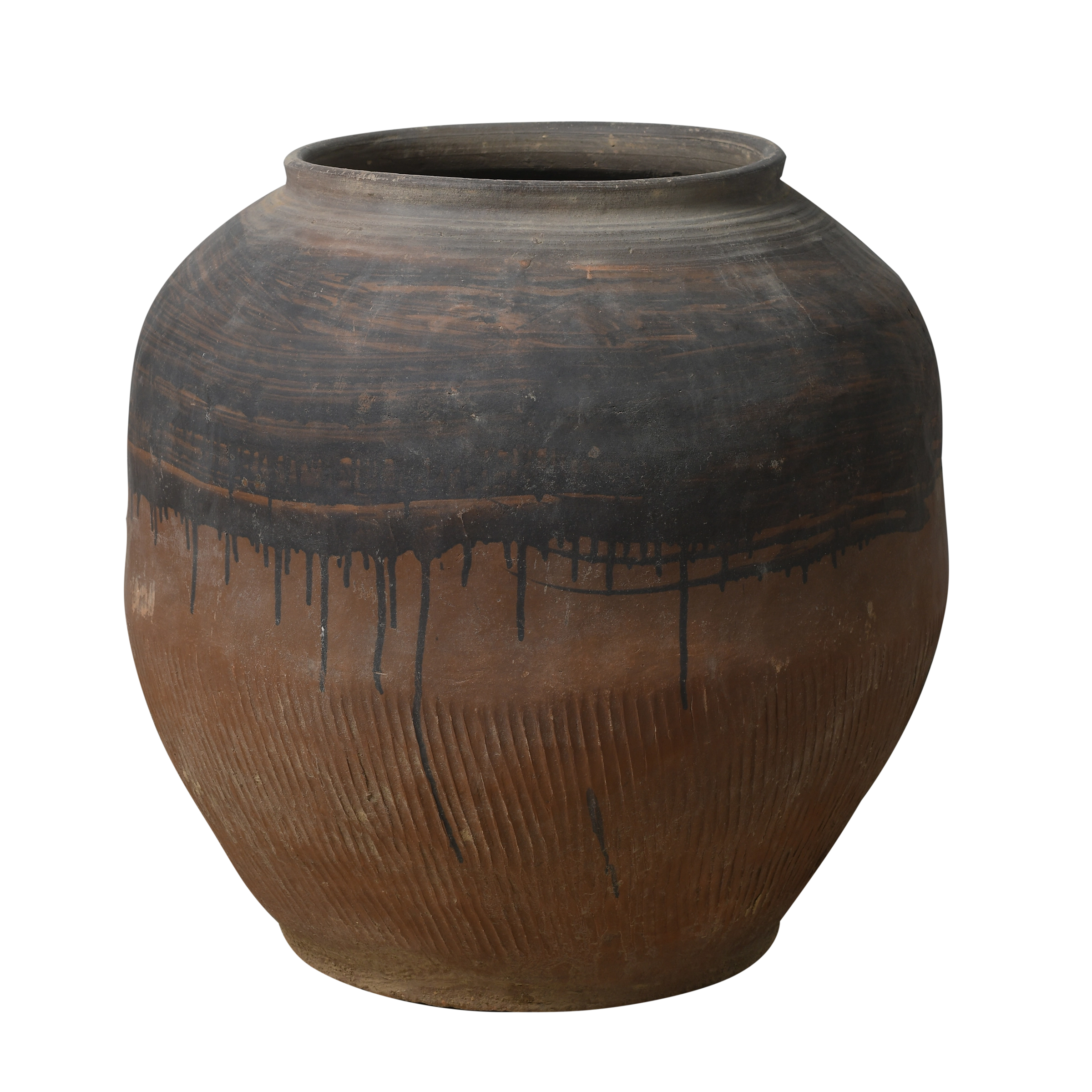 Shantou – Grand pot ancien chinois en terre cuite n°2