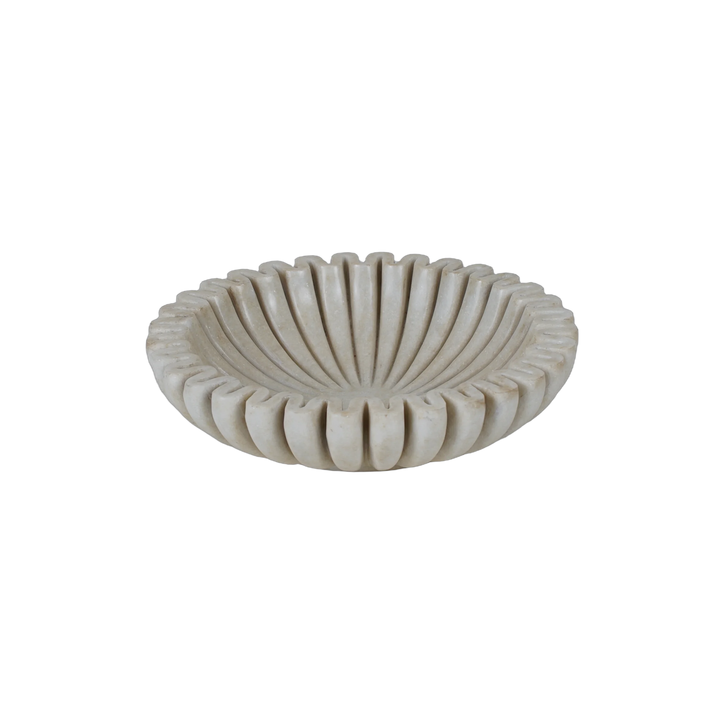 Makrana - Coupe en marbre blanc sculpté n°13