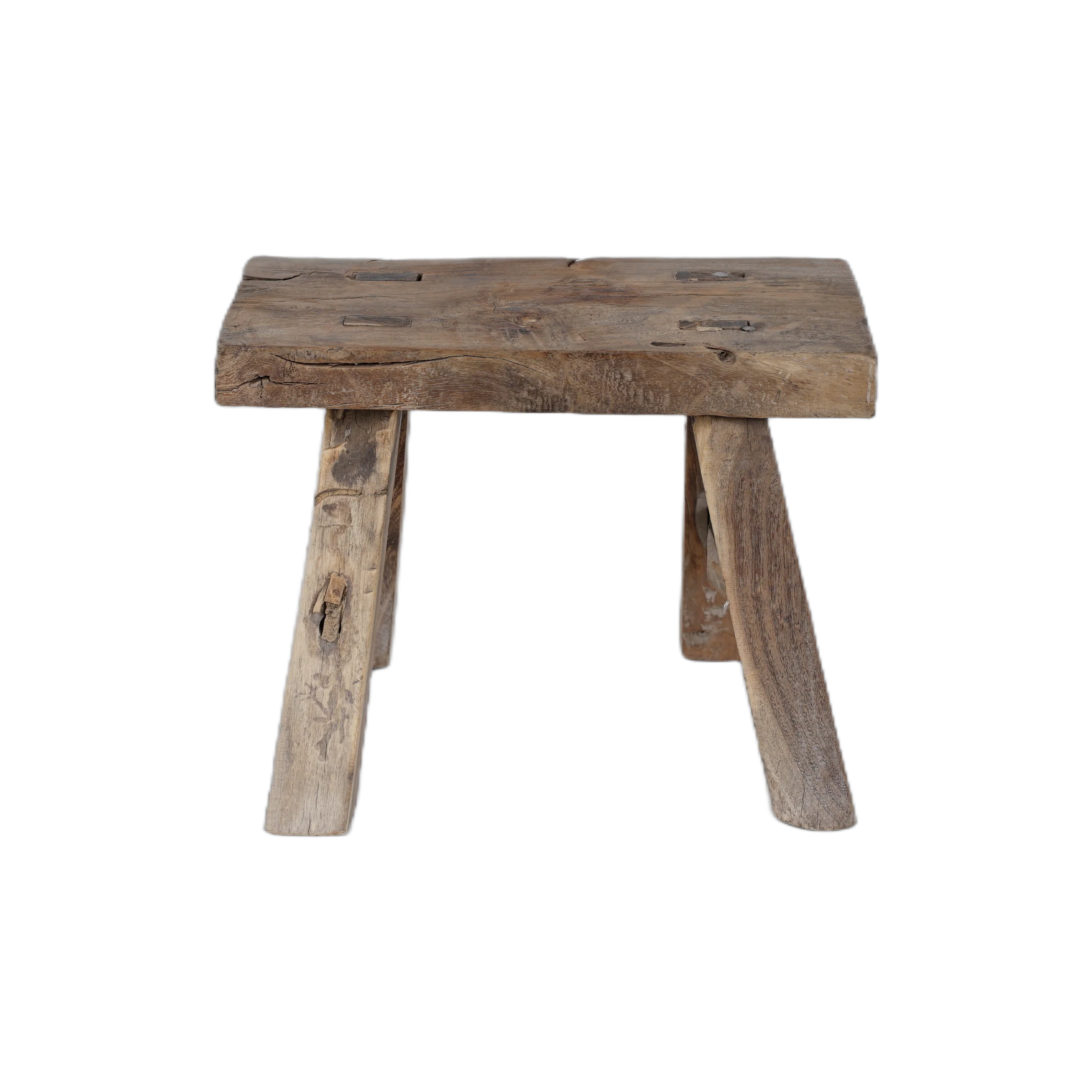 Nuo - Tabouret miniature en orme ancien n°2 - vue 4