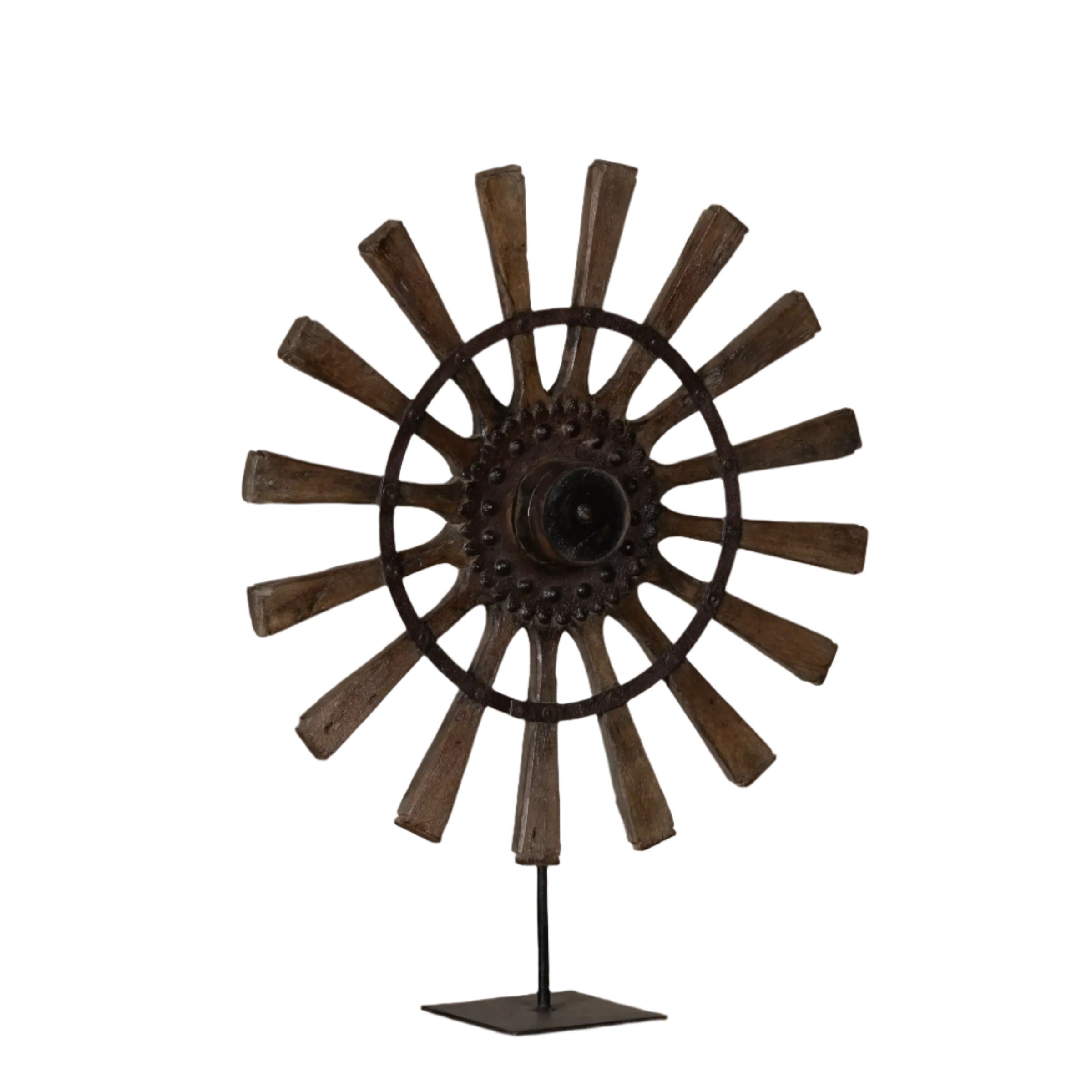 Charkha - Roue en bois sur pied n°2