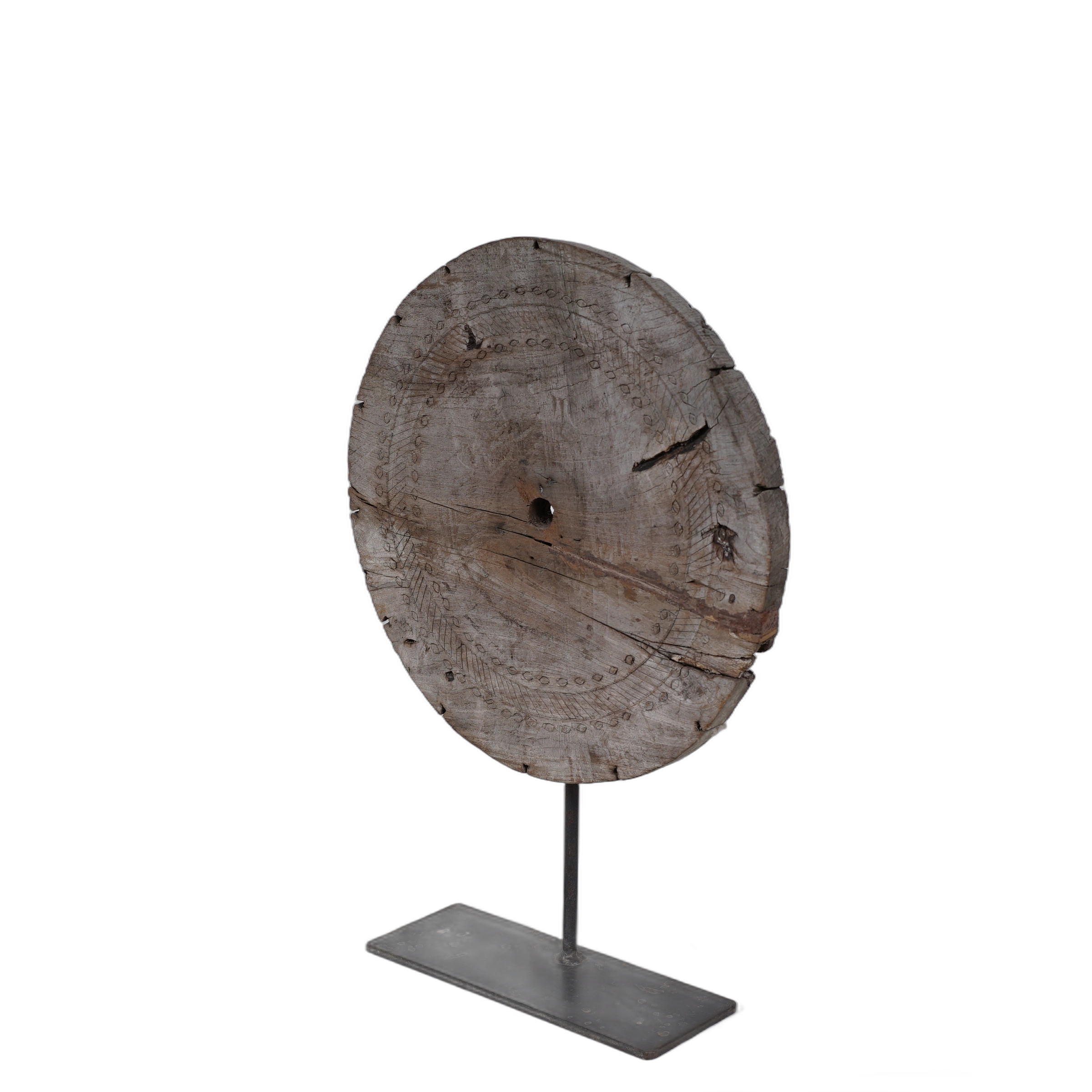 Mandal - Roue en bois indienne sur pied n°6 - vue 2