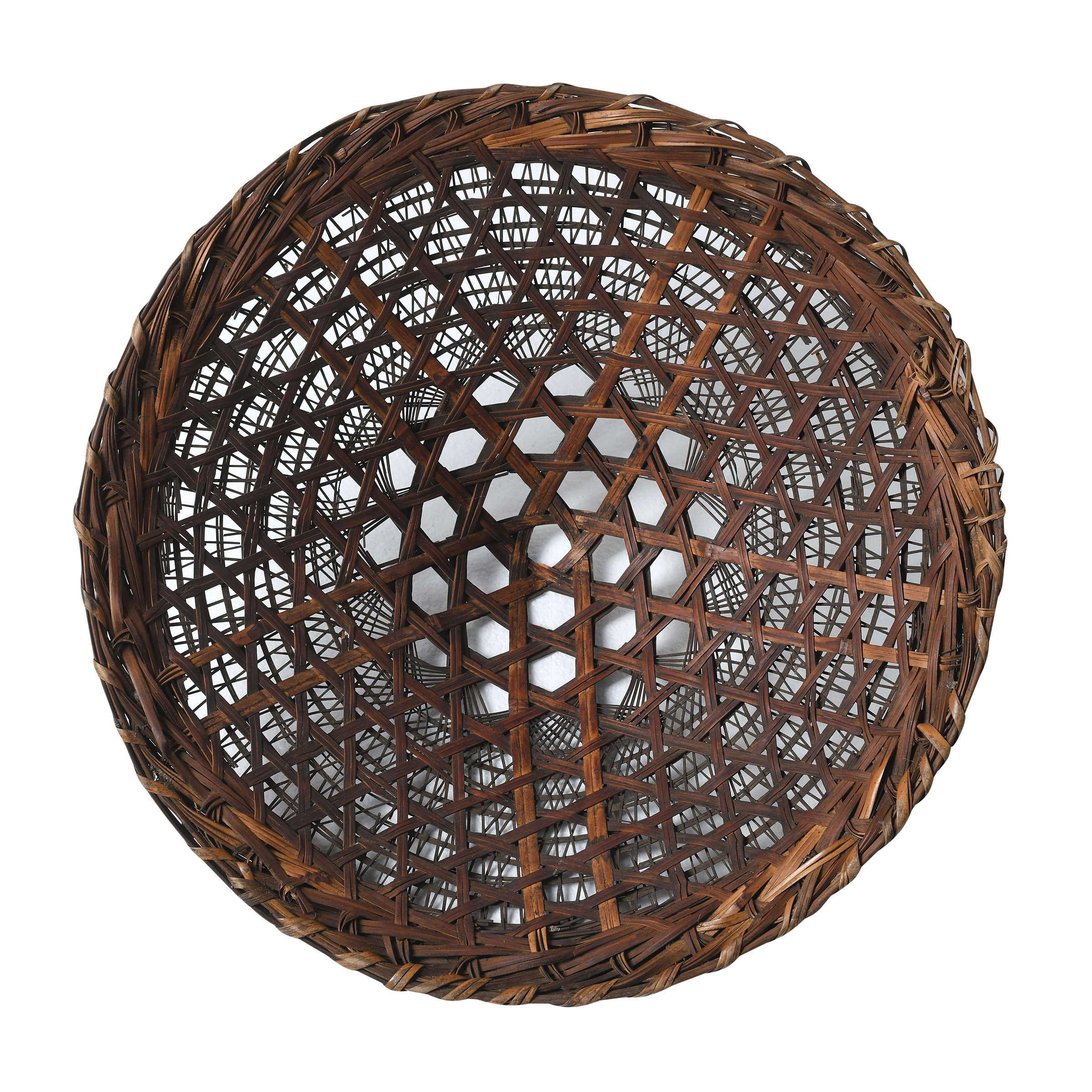 Taizi - Chapeau ancien en bambou tressé n°1 - vue 2